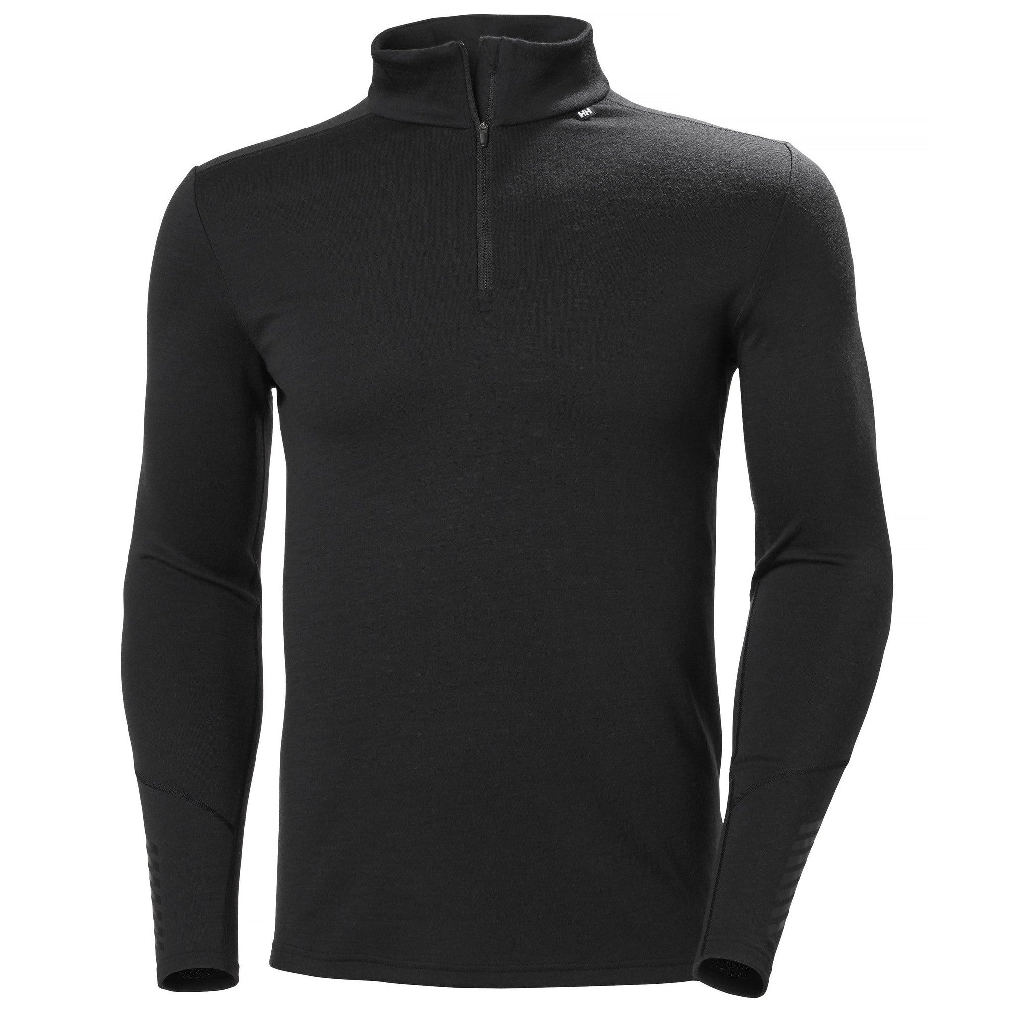 Image of Helly Hansen Lifa Merino Midweight 1/2 Zip Black HELLY HANSEN
