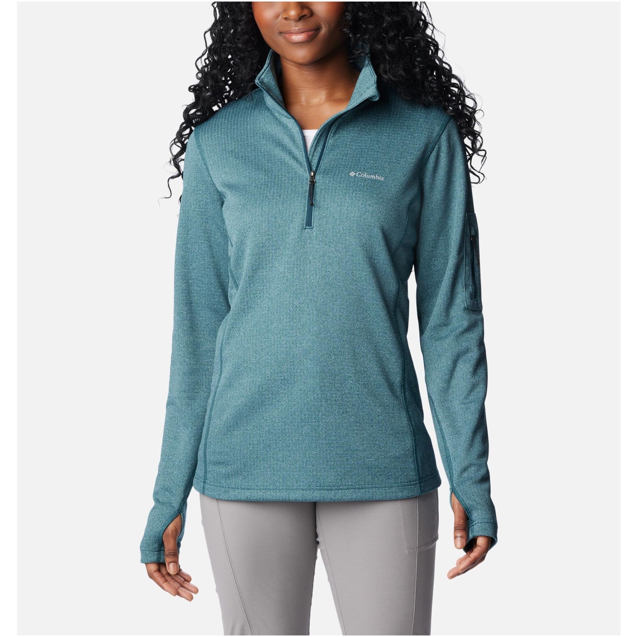 Image of Columbia Park View Women's Grid Fleece 1/2 Zip COLUMBIA