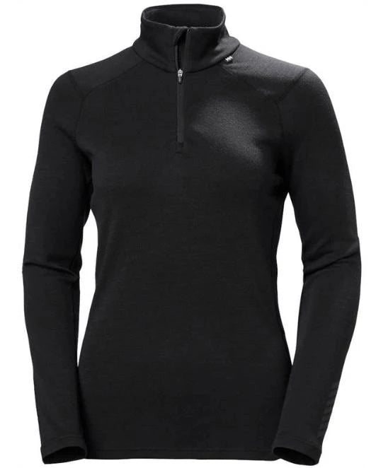 Image of HELLY HANSEN Helly Hansen W Lifa Merino Midweight 1/2 Zip L-Black Snowfit