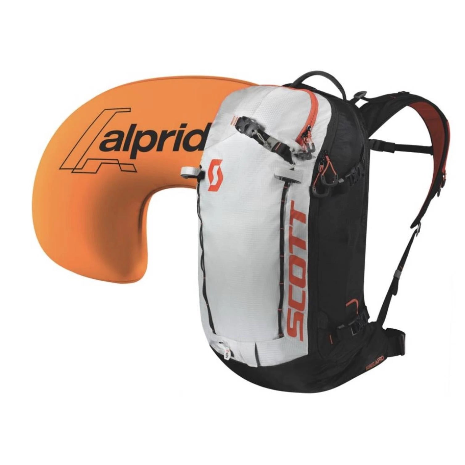 Image of Patrol E1 Backpack Including Avi System Black Gery tangerine orange 30L W20/21 SCOTT