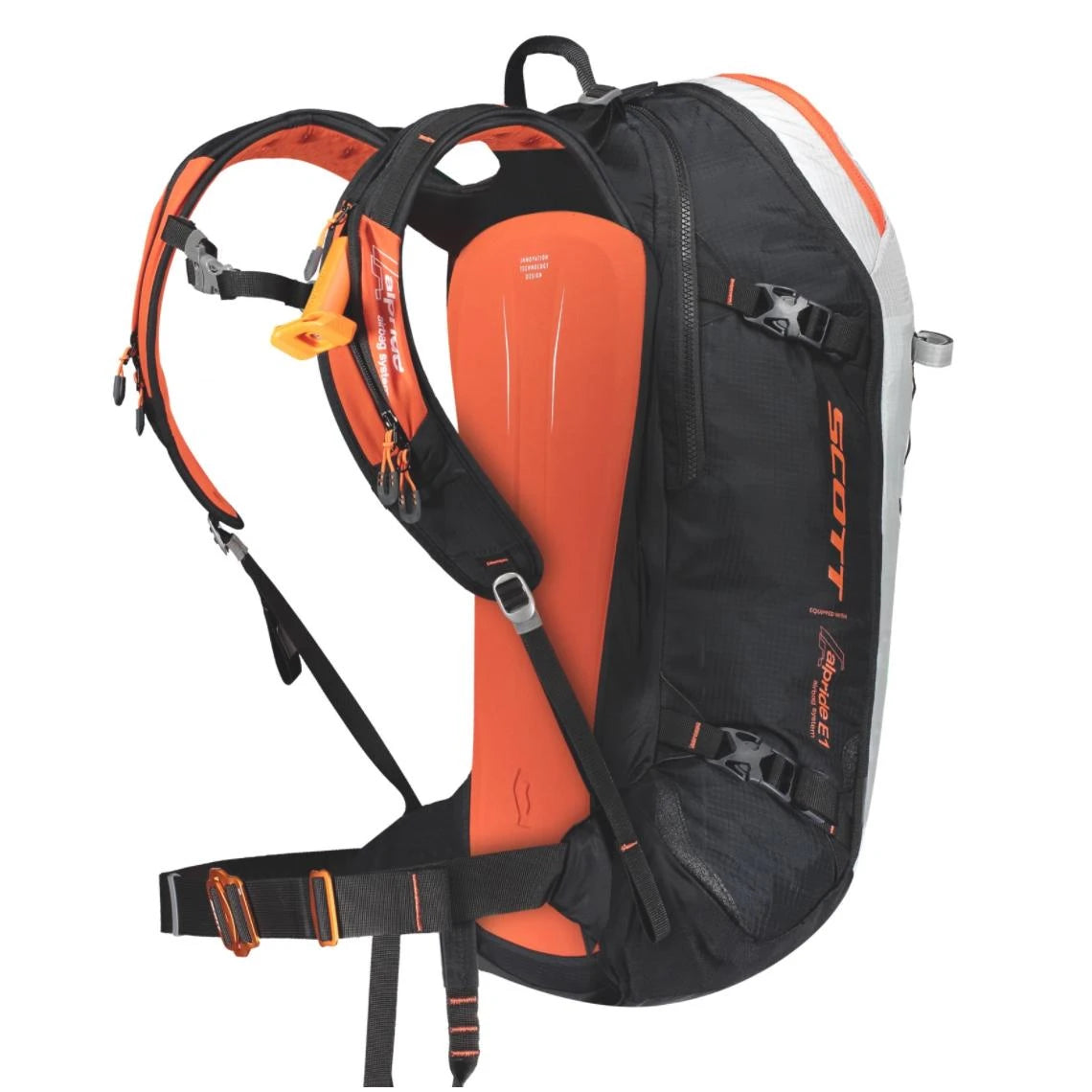 Collection of Patrol E1 Backpack Including Avi System Black Gery tangerine orange 30L W20/21 SCOTT in a gallery layout