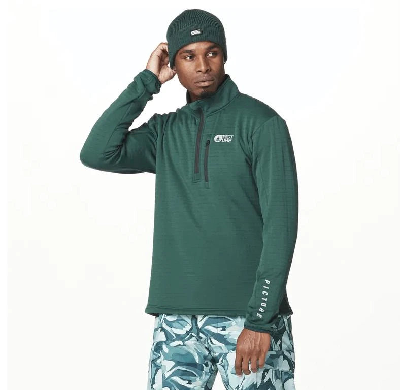 Image of PICTURE ORGANIC CLOTHING Picture Bake Grid 1/4 Fleece  Snowfit