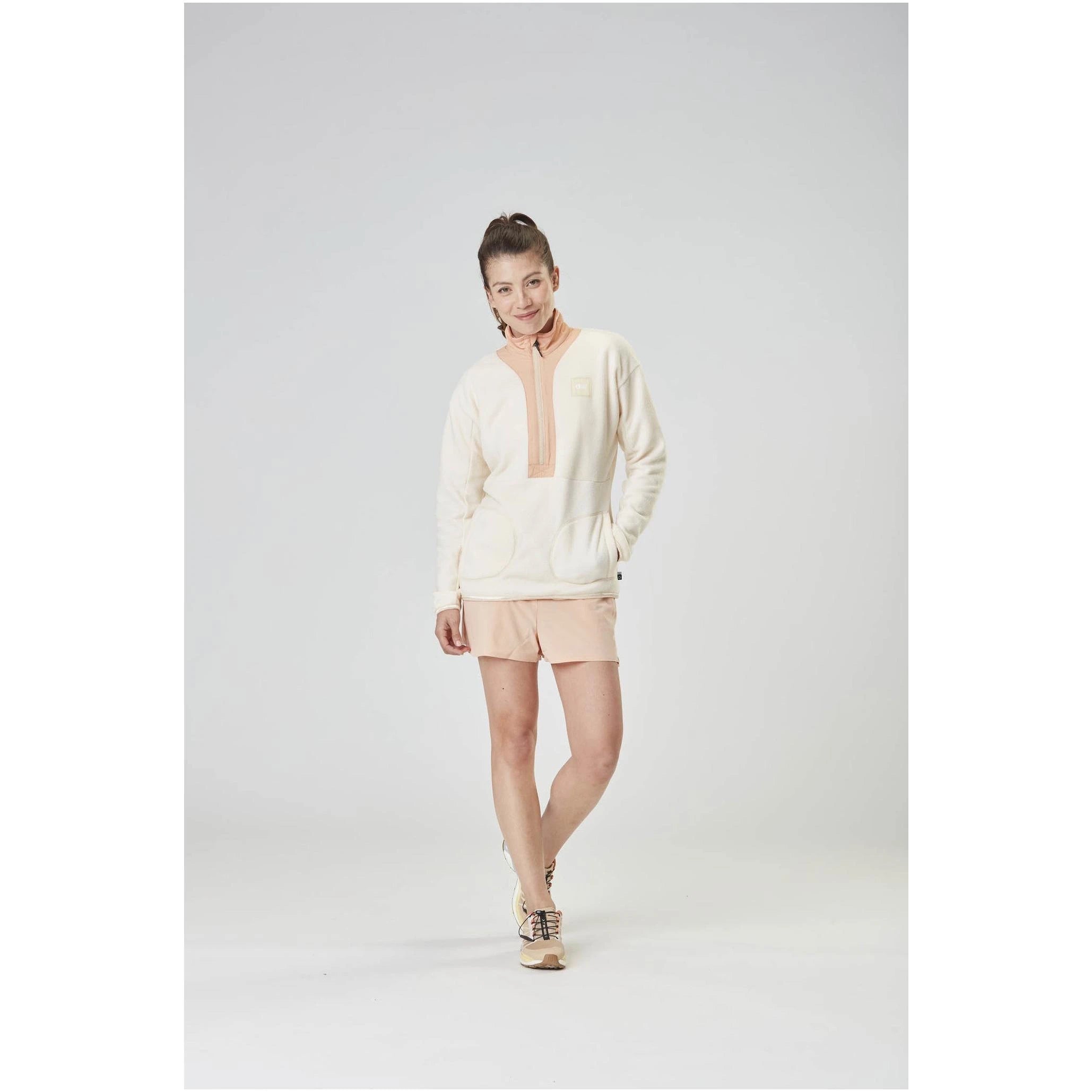 Image of Picture Bakki 1/4 Tech Fleece Smoke White PICTURE ORGANIC CLOTHING