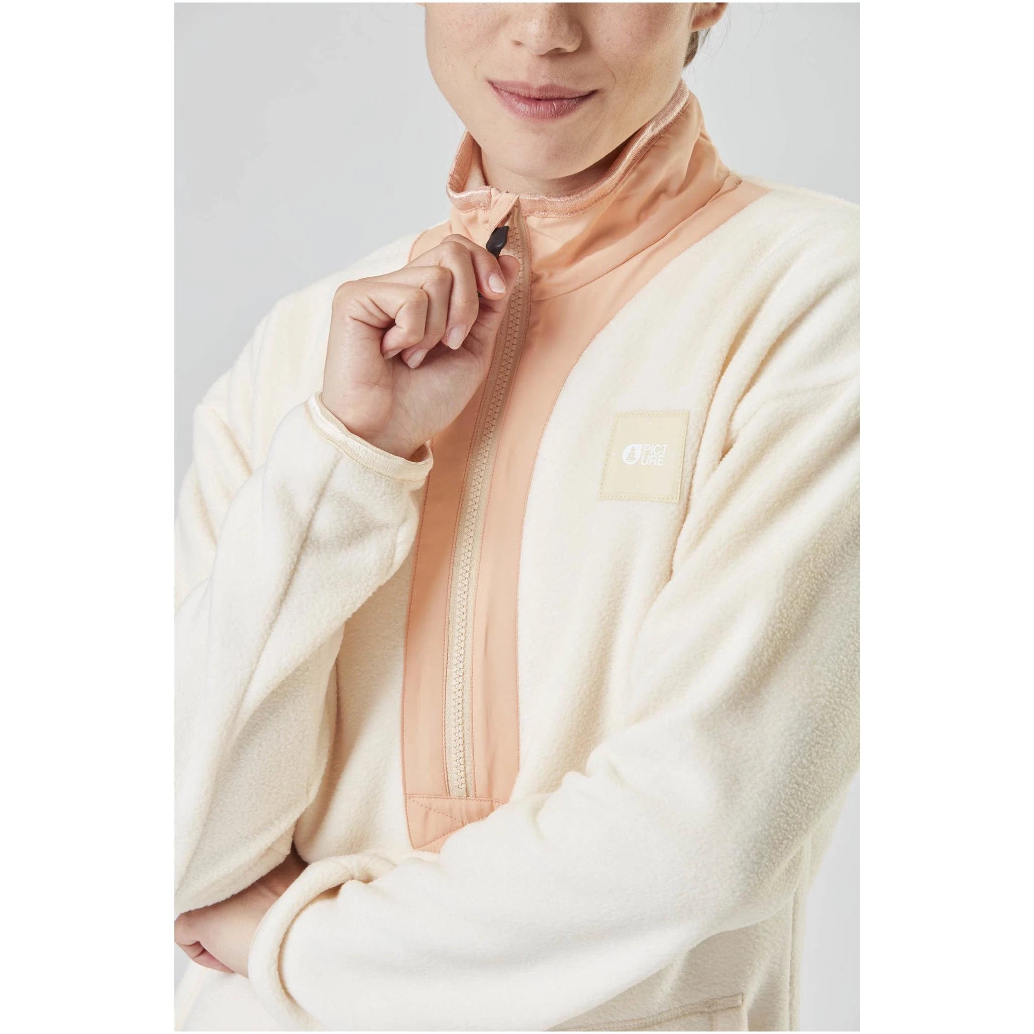 Image of Picture Bakki 1/4 Tech Fleece Smoke White PICTURE ORGANIC CLOTHING