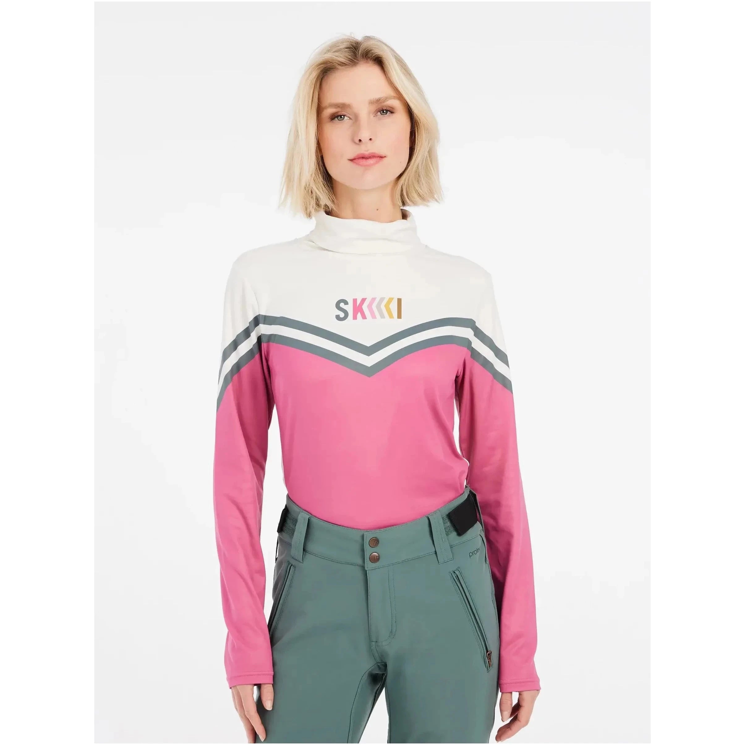 Image of PROTEST Protest Merci 1/4 Zip Active Top Rose-Dust-XL Snowfit