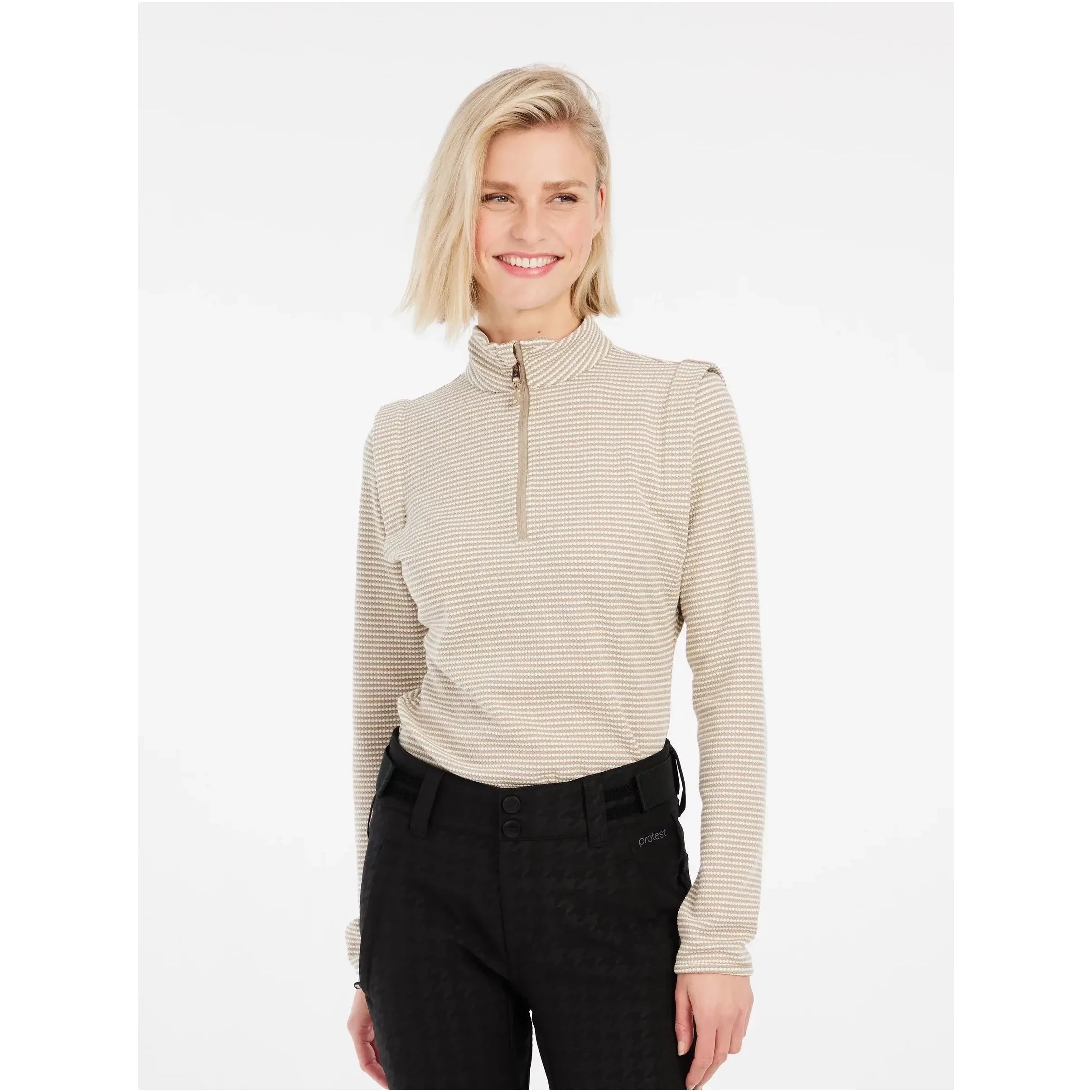 Image of PROTEST Protest Ivory 1/4 Zip Active Top  Snowfit