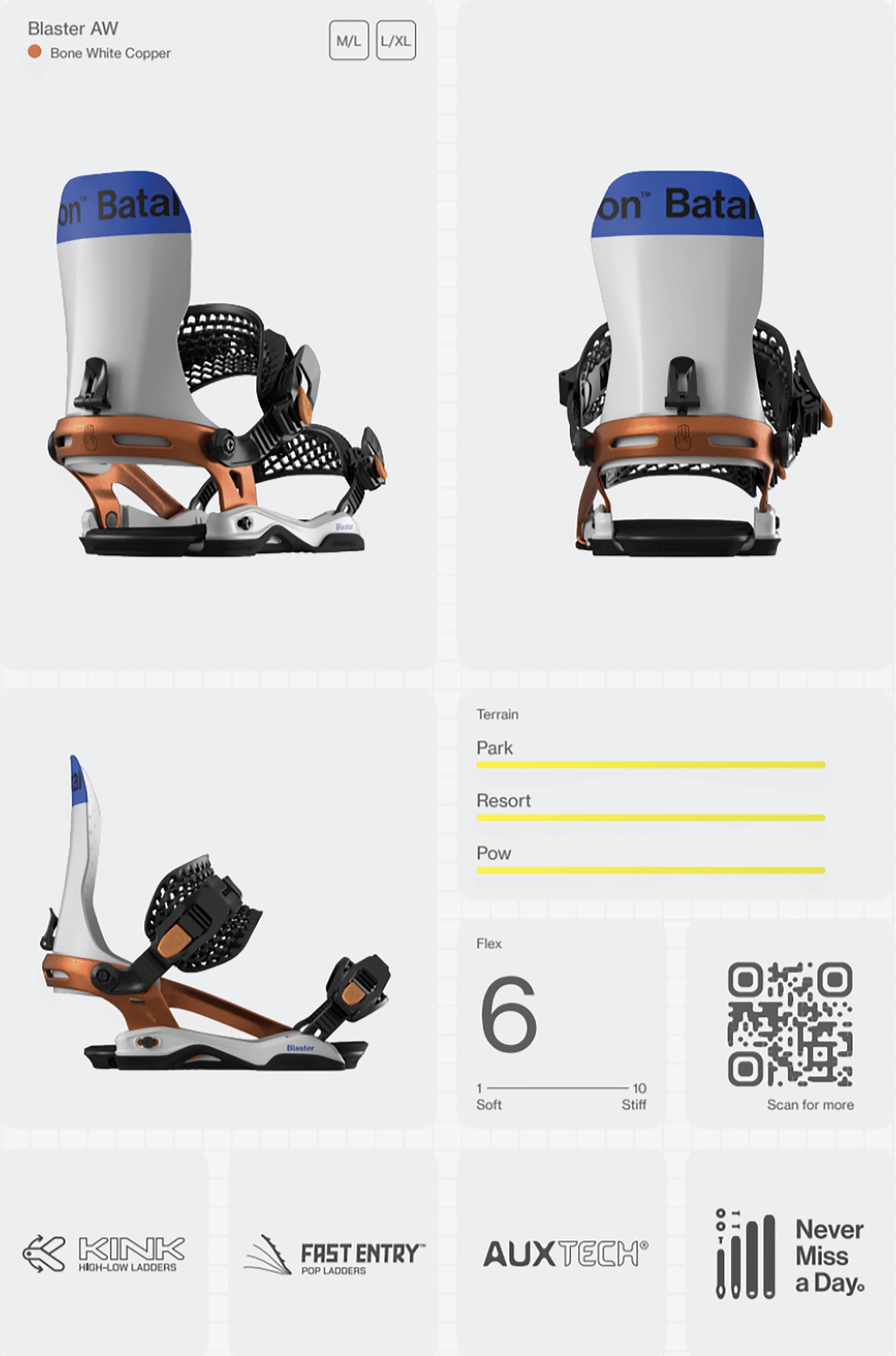 Image of Bataleon Blaster Asym Snowboard Bindings BATALEON