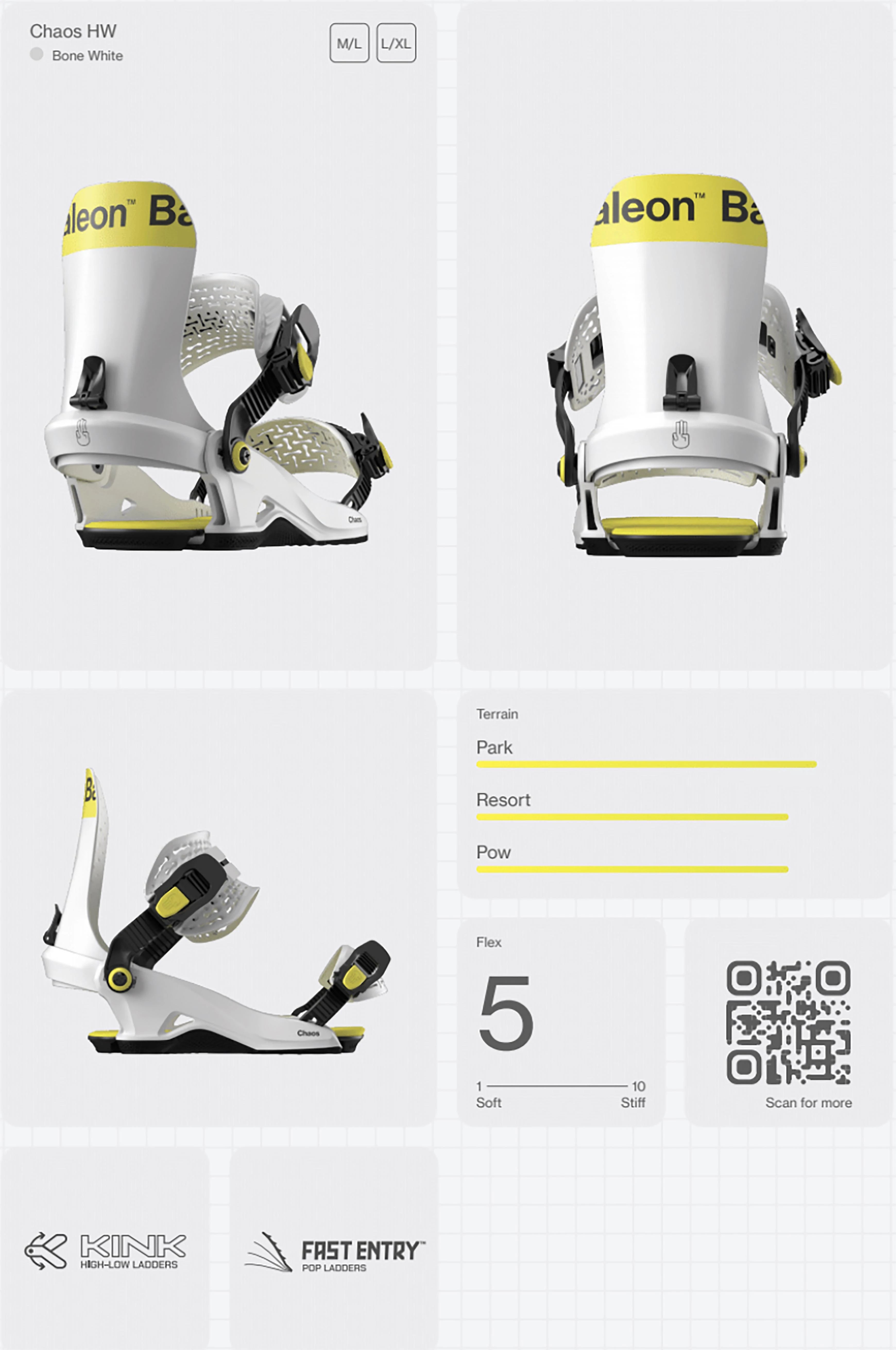 Image of Bataleon Chaos Heelwrap Snowboard Bindings BATALEON