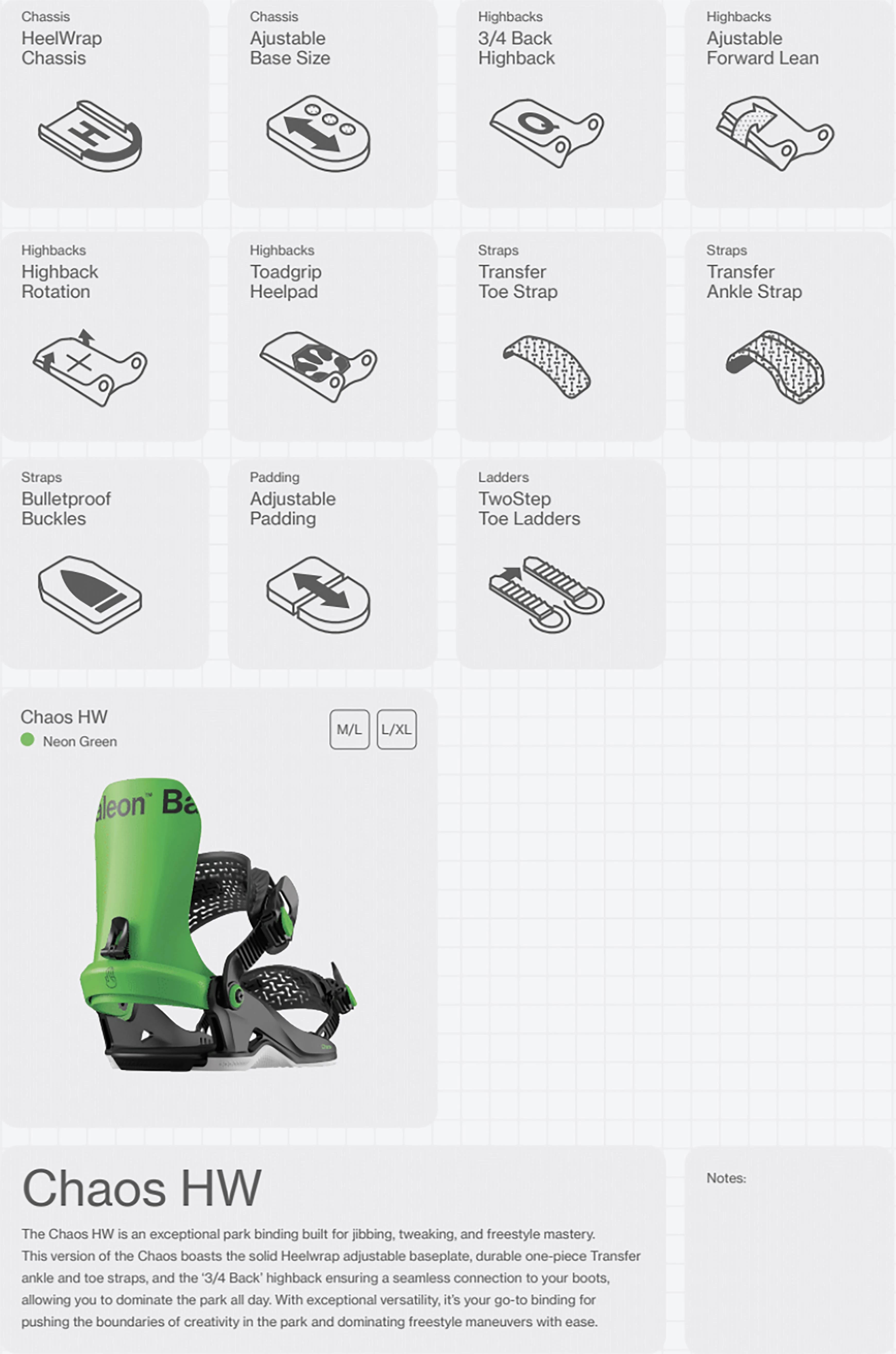 Image of Bataleon Chaos Heelwrap Snowboard Bindings BATALEON