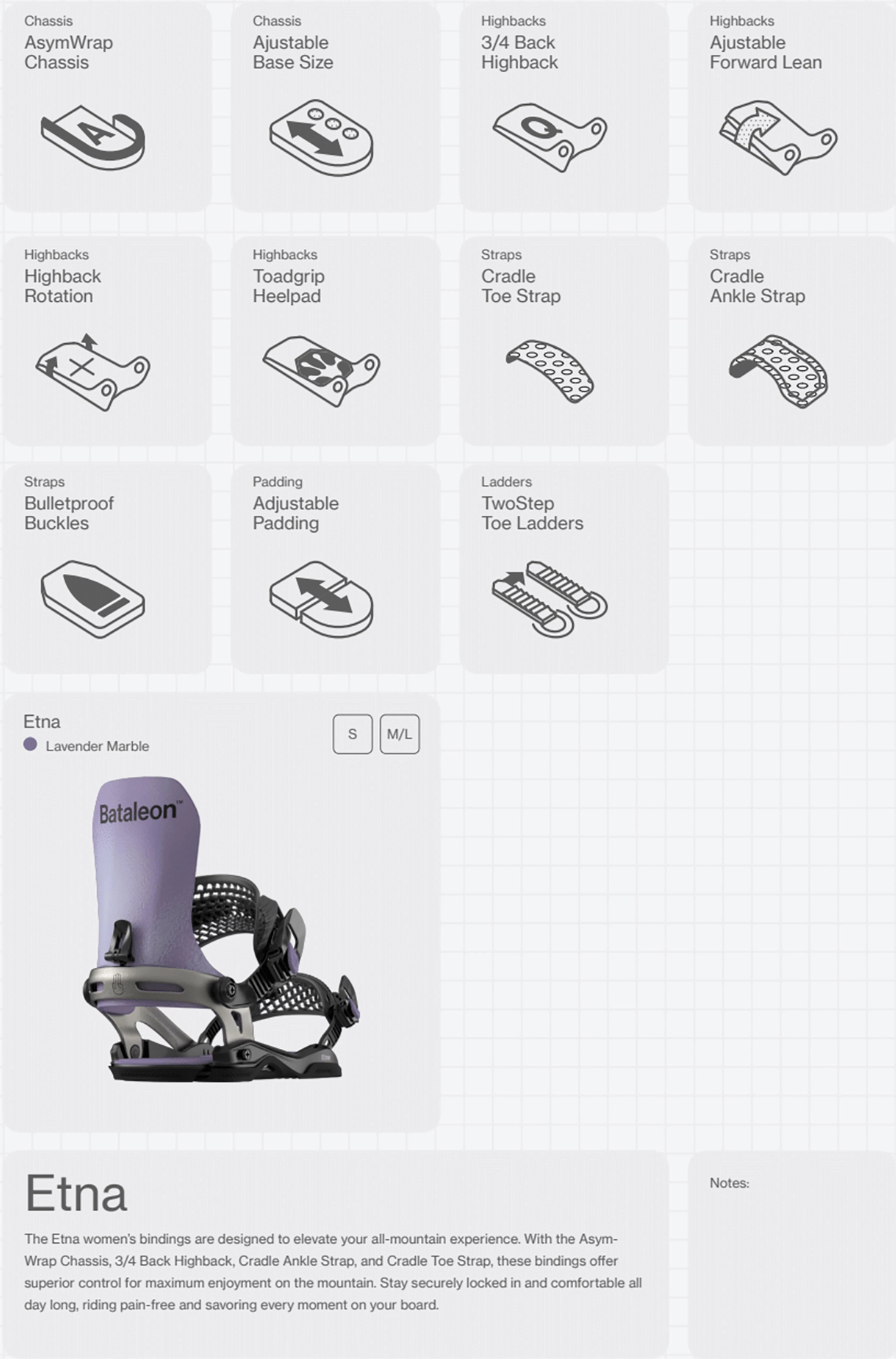 Image of Bataleon Etna Snowboard Bindings BATALEON
