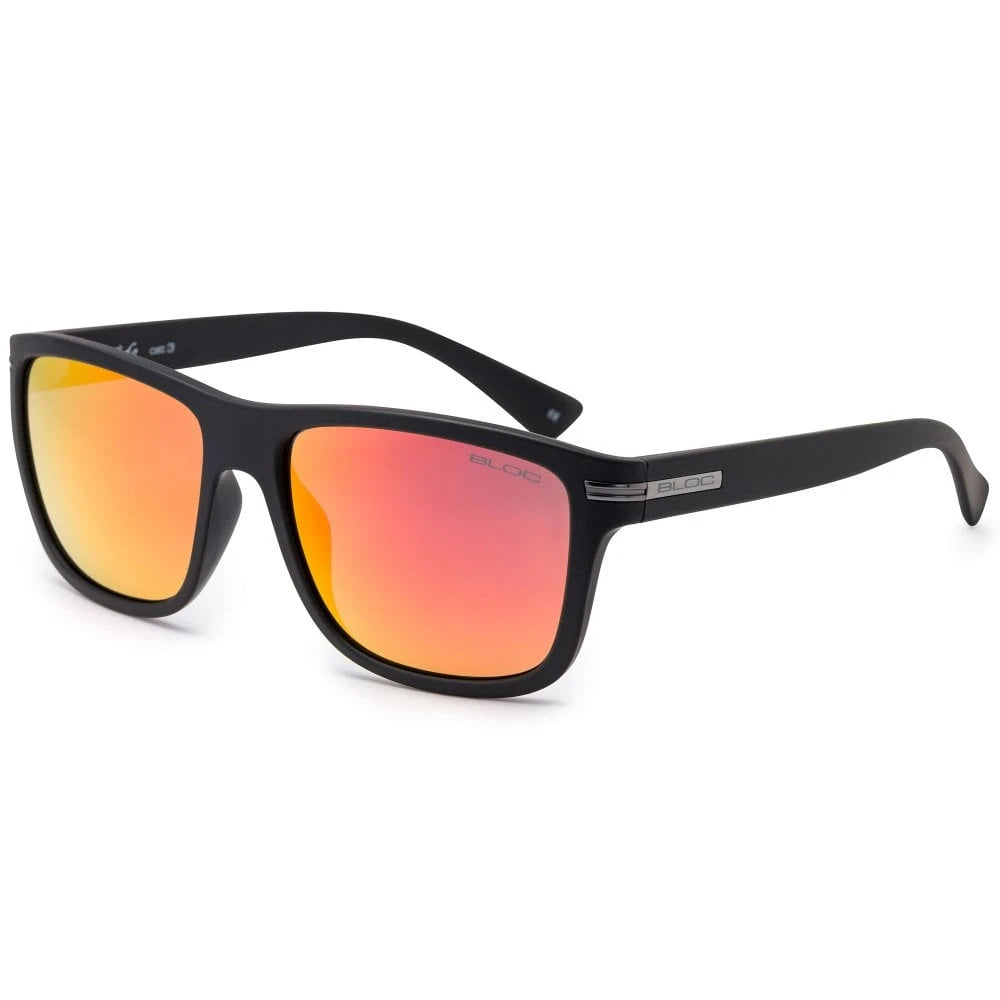 Image of Snowfit Bloc Tide Sunglasses Matt-Black-Red-Mirror-Lens Snowfit