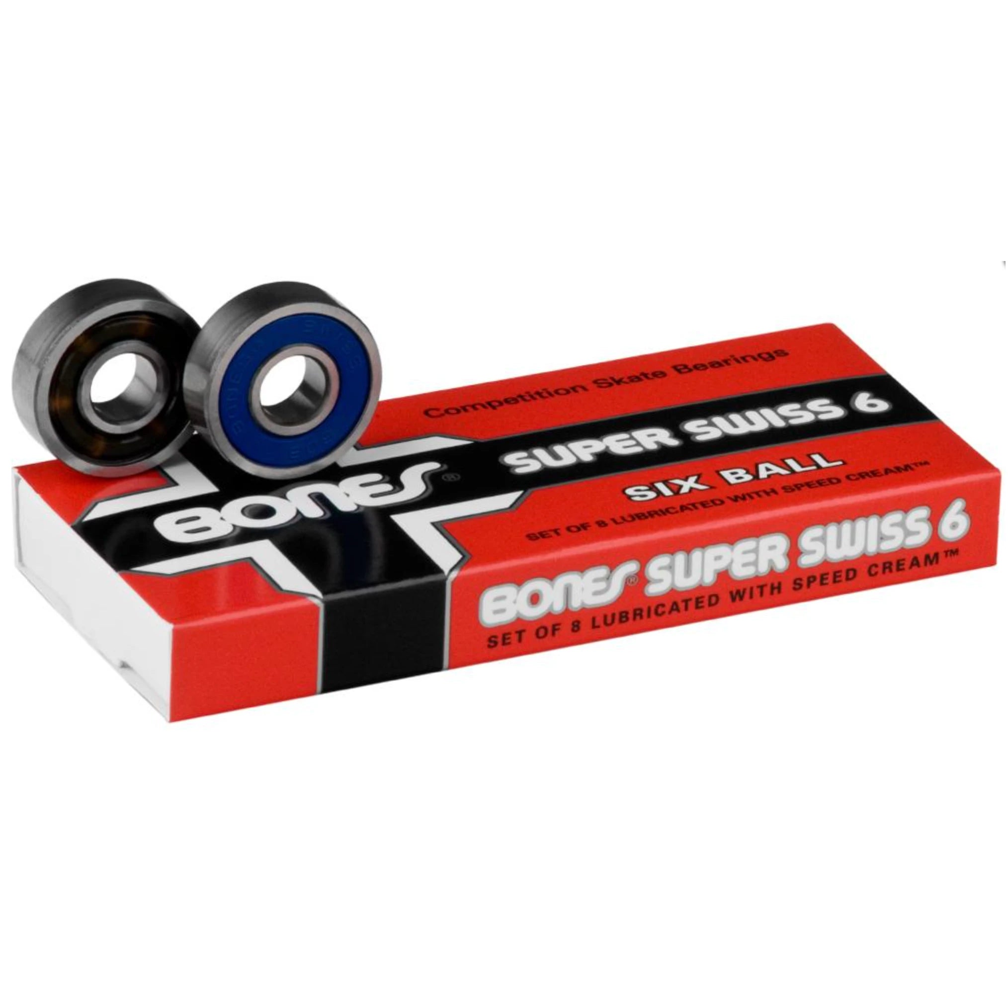 Image of Bones Bones Swiss Bearings Super Swiss 6 Ball 608 Silver 8 MM  Snowfit