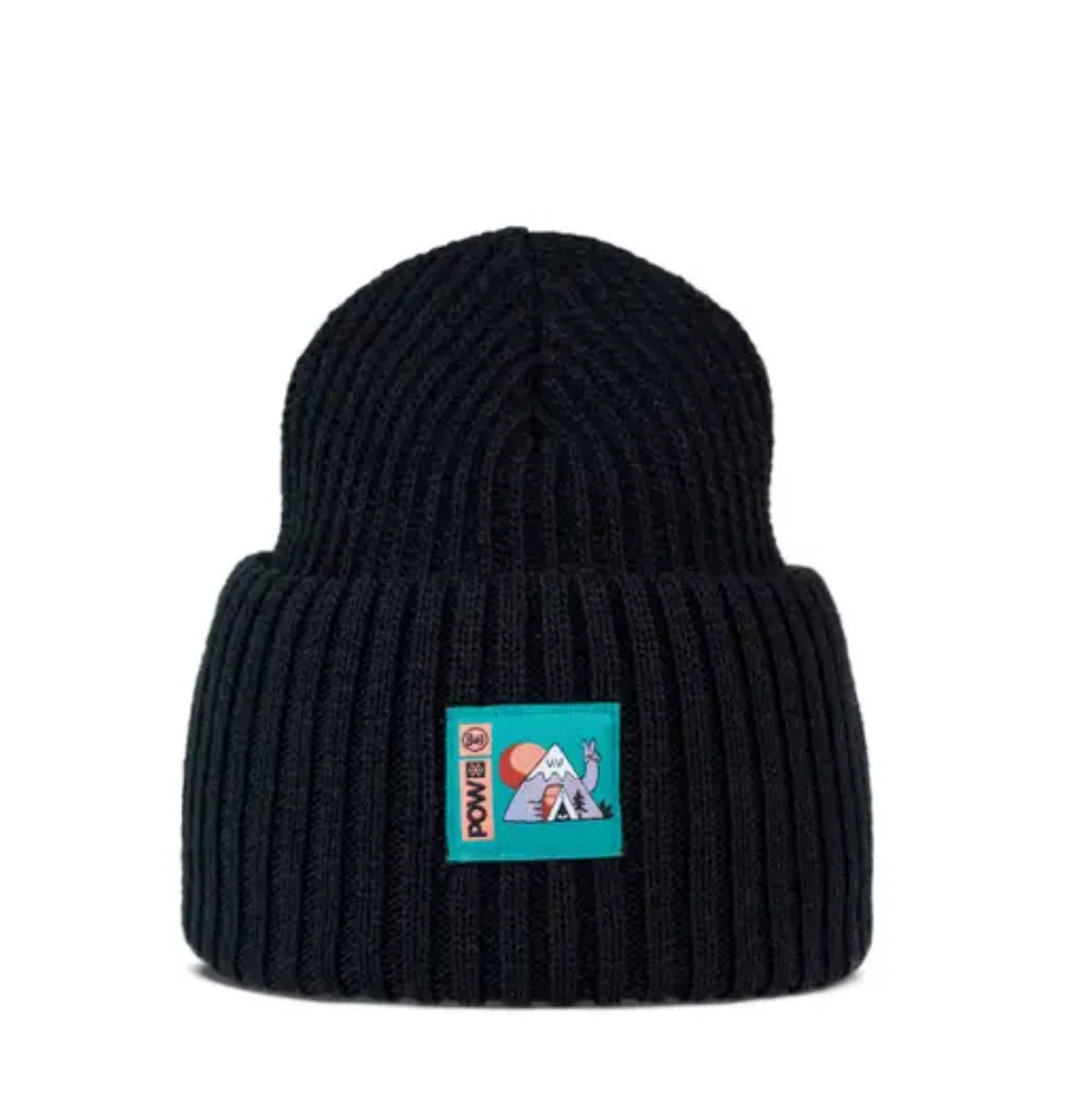 Image of Snowfit Buff Knitted Beanie POW Black Snowfit