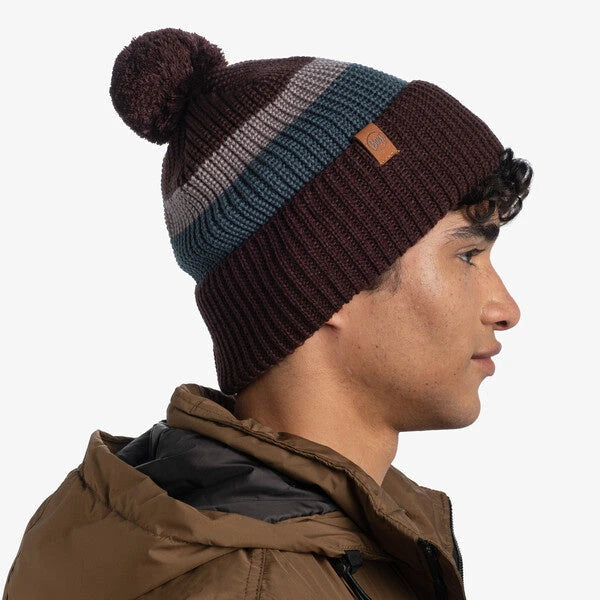 Buff Knitted Hat Elon Maroon BUFF