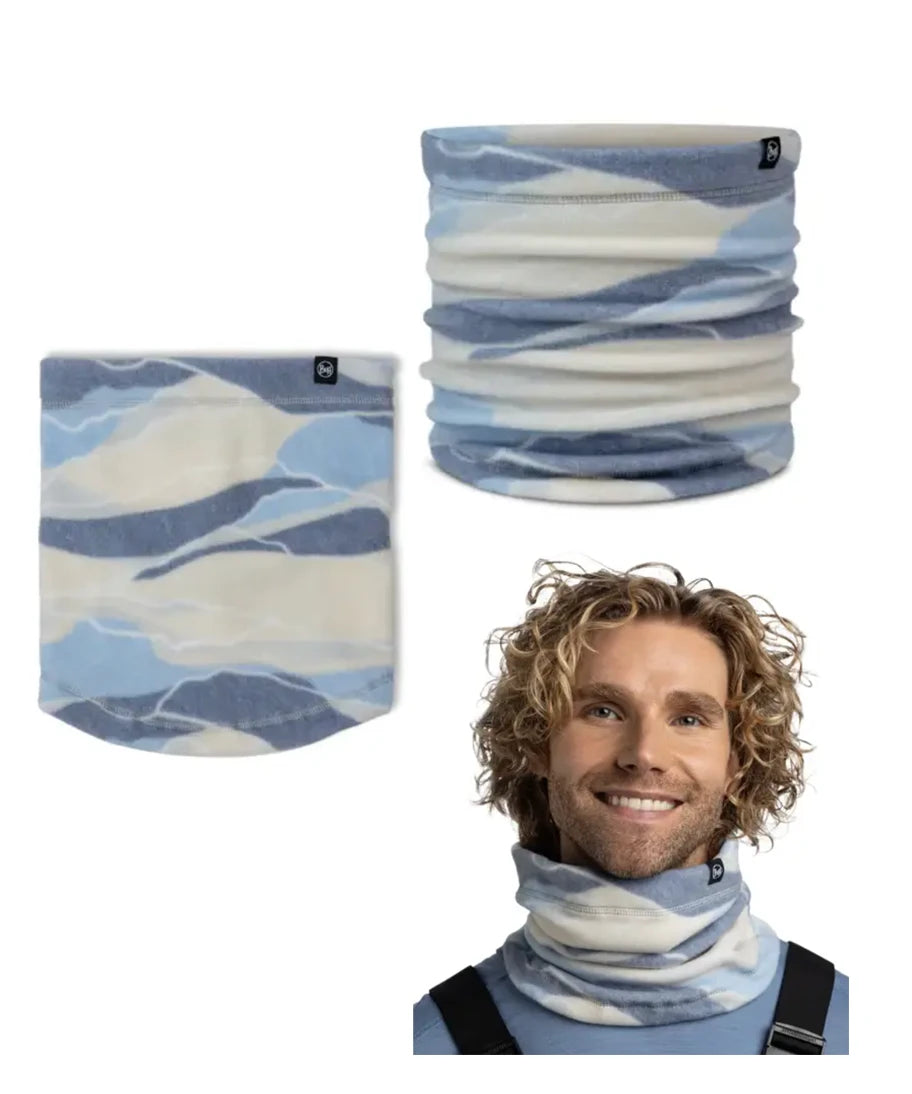 Image of Snowfit Buff Polar Print Fleece Neck Warmer Aguarblue Snowfit