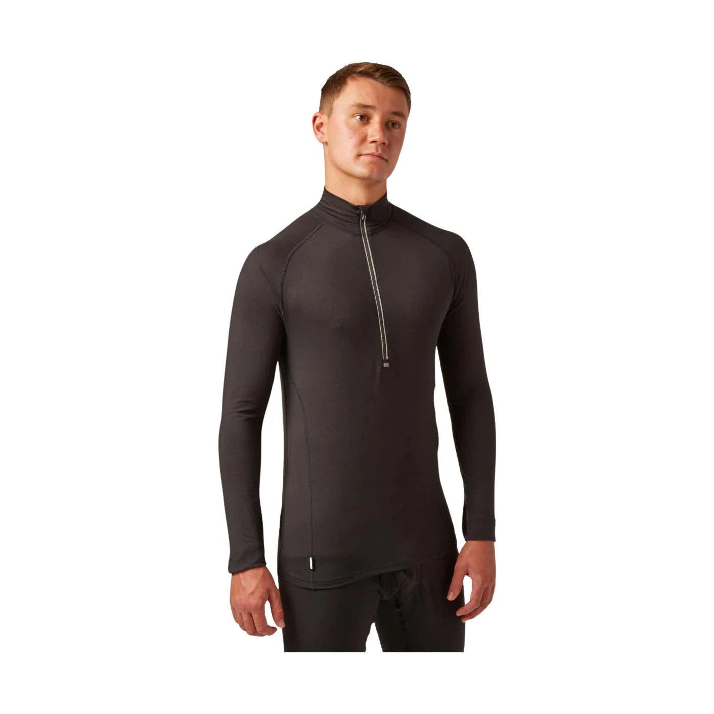 Image of CarbonDri Bodyfit Zip Neck Black