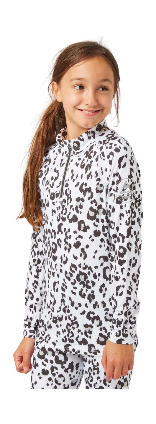 Image of CarbonDri Cozy JR LTD Zip Neck Snow Leopard CARBONDRI