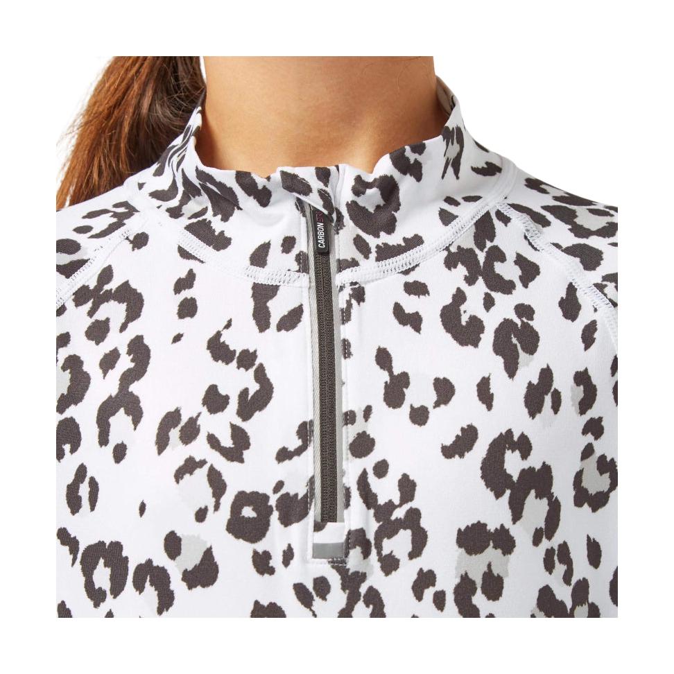 Image of CarbonDri Cozy JR LTD Zip Neck Snow Leopard CARBONDRI