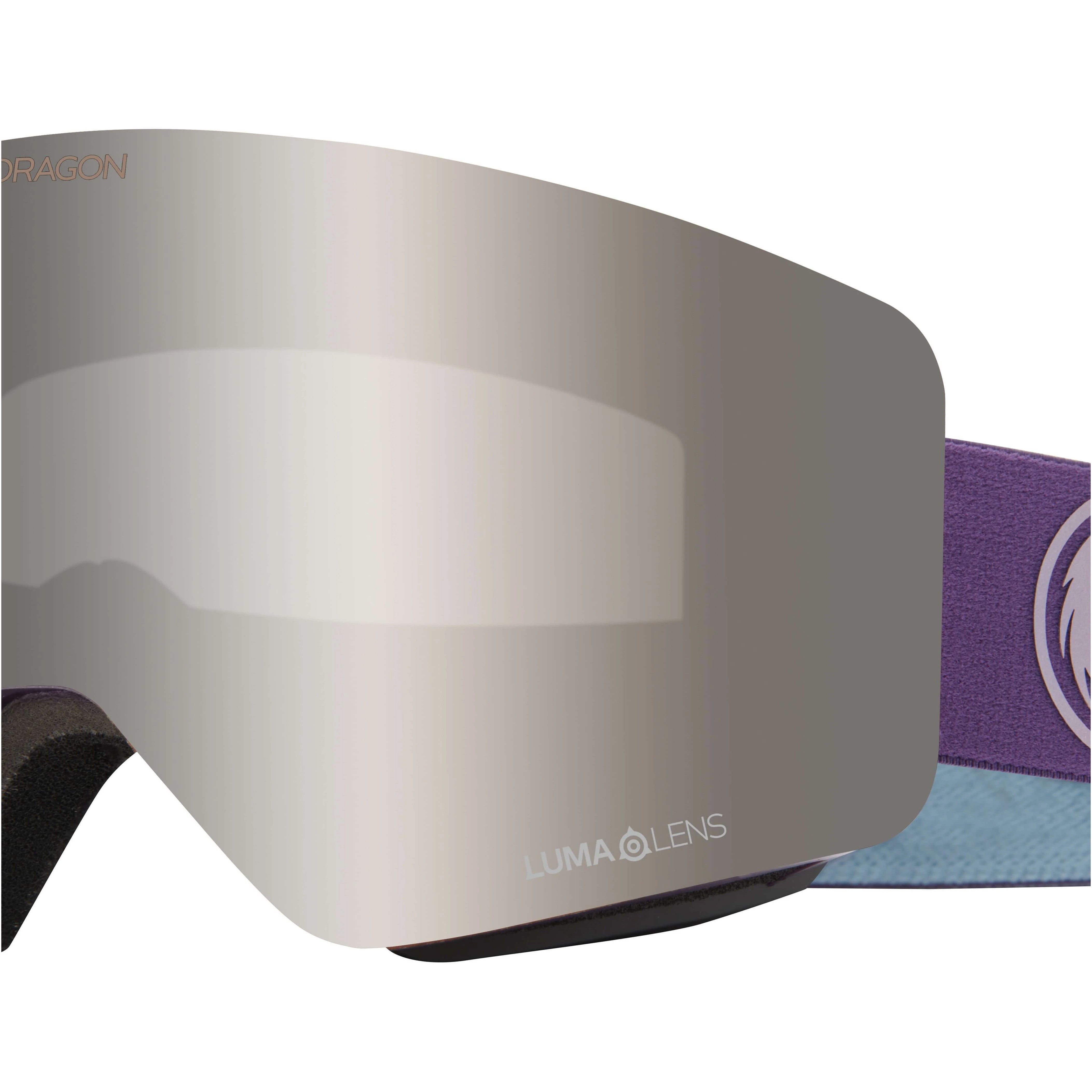 Image of DRAGON Dragon R1 OTG Goggle Deep Plum/Silver Ion Lens + Amber Lens Snowfit