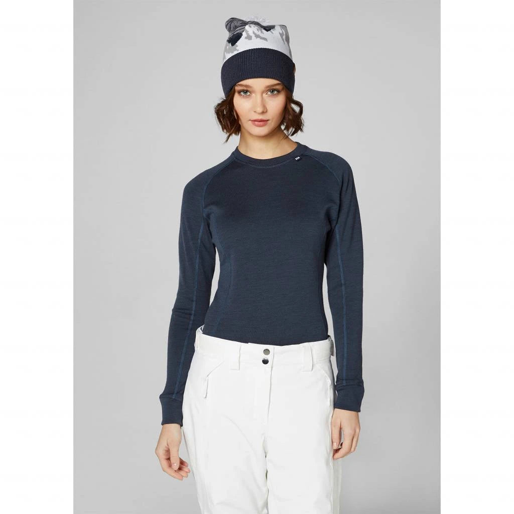 Image of Helly Hansen Hh Lifa Wms Merino Classic Crew Graphite Blue HELLY HANSEN