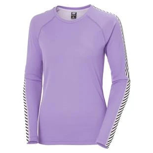 Helly Hansen W Lifa Active Stripe Crew Heather HELLY HANSEN