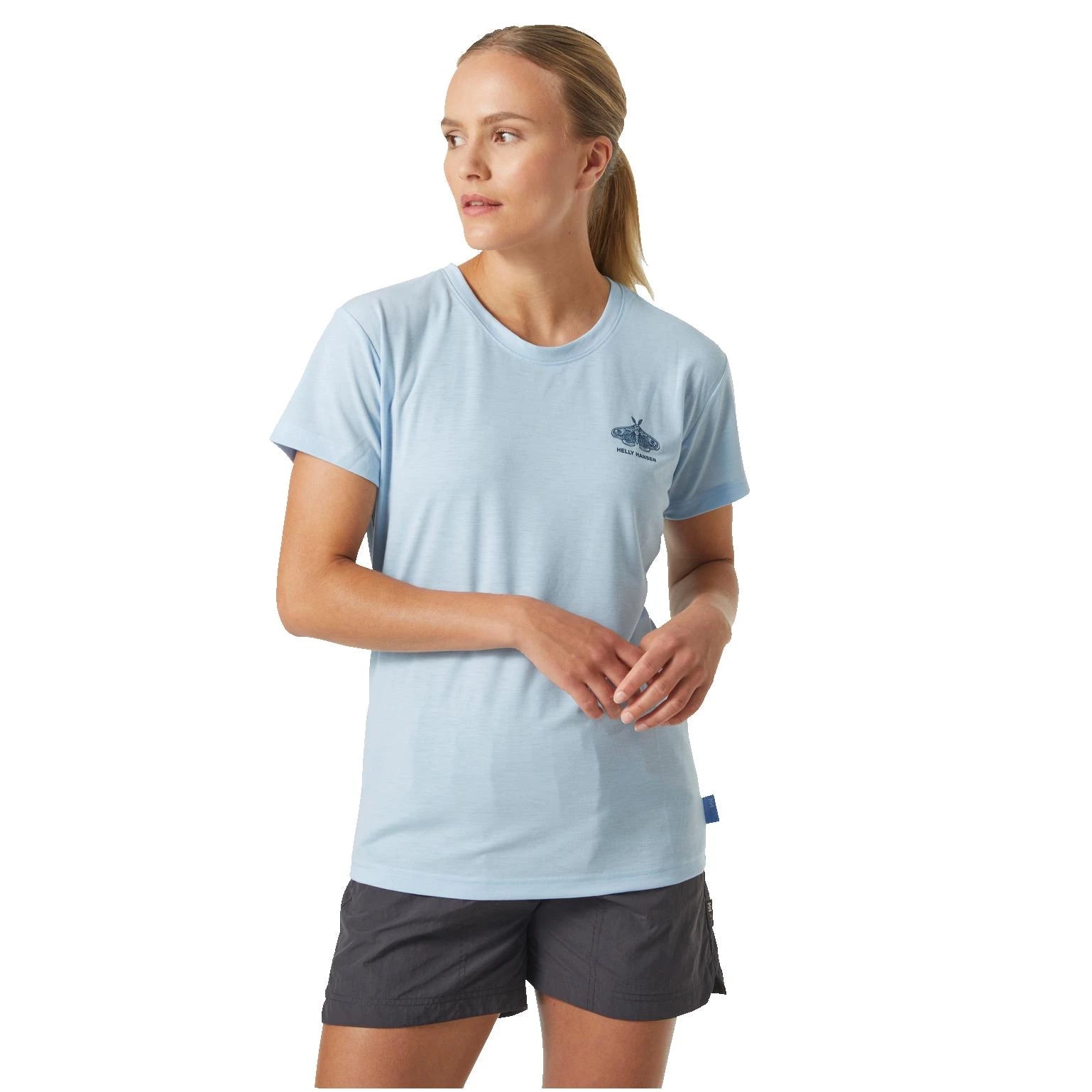 Image of Helly Hansen W Skog Recycled Graphic Tee Pinnacle Blue HELLY HANSEN