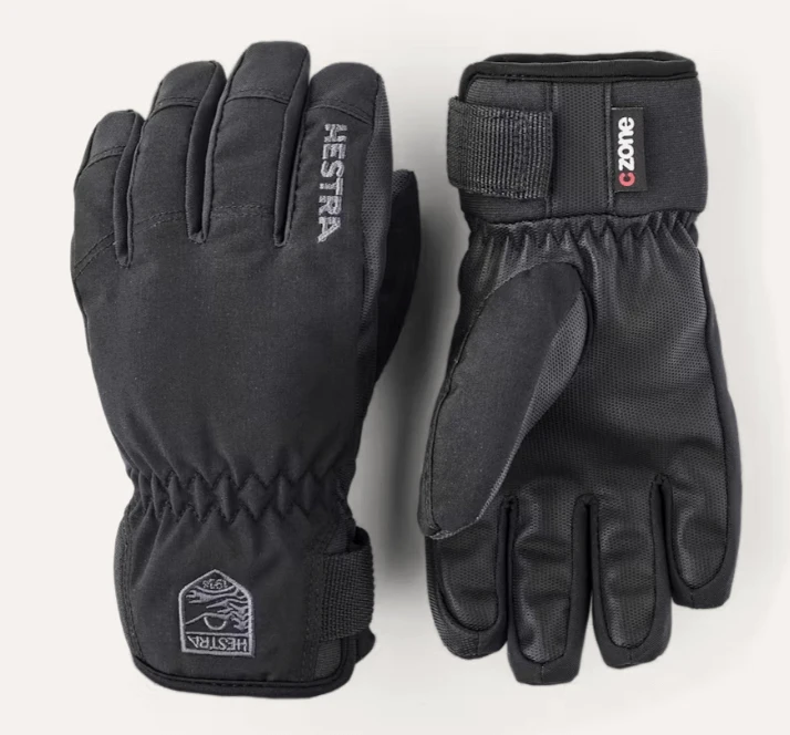 Image of HESTRA Hestra Ferox Primaloft 5-Finger Junior Glove Black / 3 Snowfit