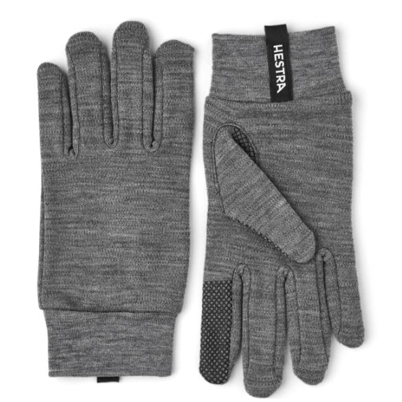 Image of Hestra Merino Touch Point Glove Liner Unisex Grey HESTRA