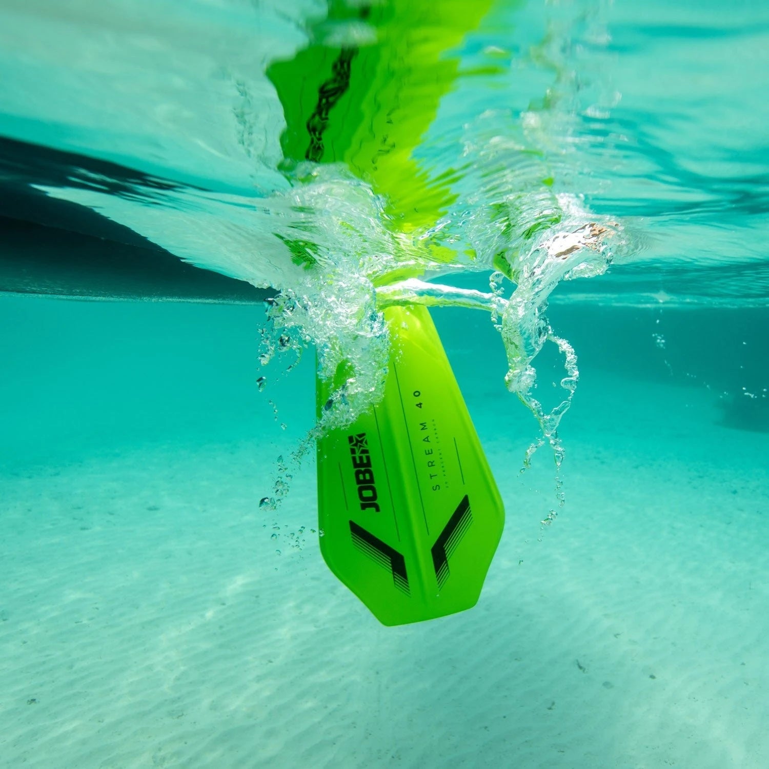 Image of Jobe Stream Carbon 40 3pc SUP Paddle Lime JOBE