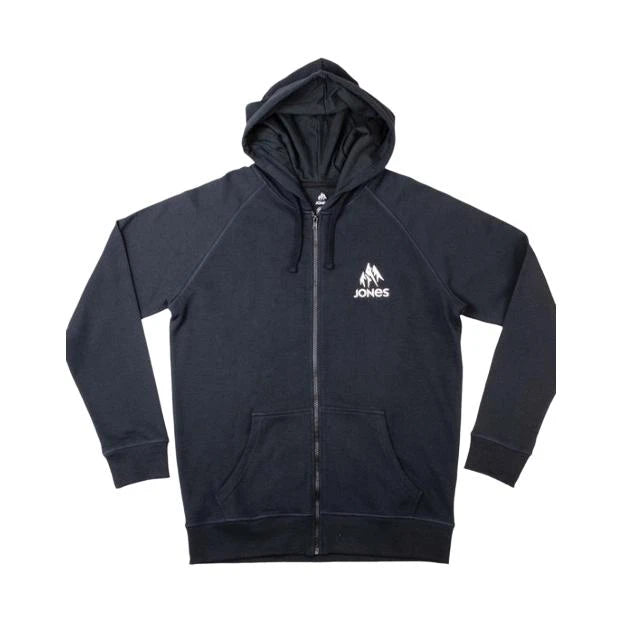 Image of Jones Truckee Zip Hoodie Black JONES SNOWBOARDS