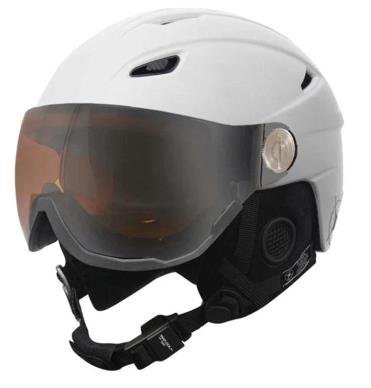 Collection of MANBI Manbi Park Visor Kids Helmet White-XS-2019 Snowfit in a gallery layout