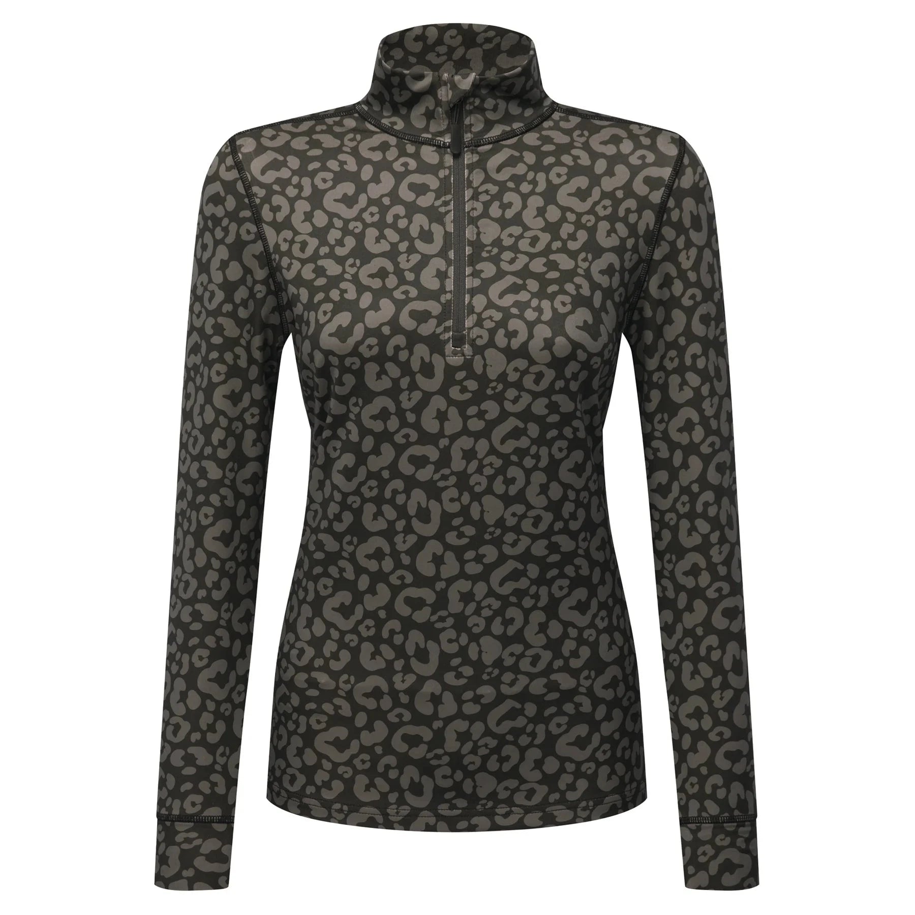 Image of MANBI Manbi Women's Tech Thermal Half Zip Top Leopard  Snowfit