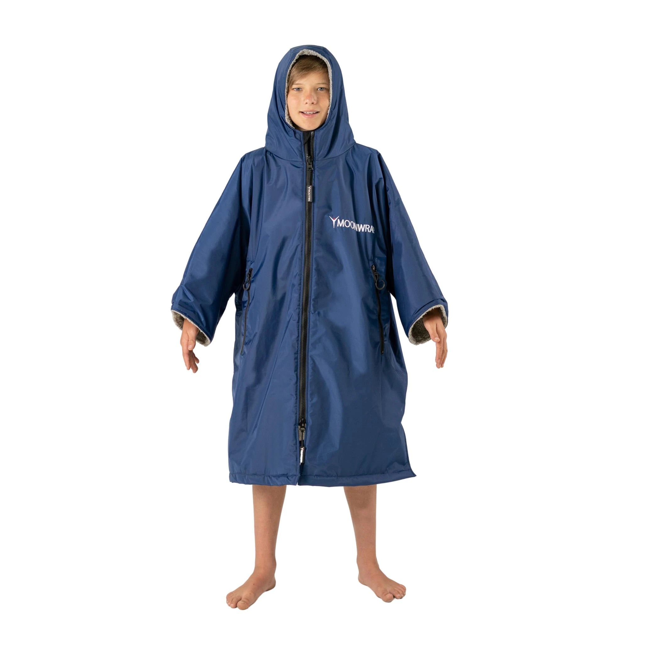 Image of Moonwrap Kids Changing Robe Navy MOONWRAP