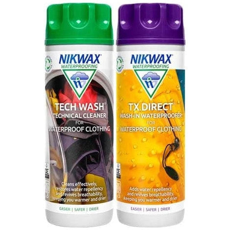 Image of NIKWAX Nikwax Twin Pack Tech Wash + TX.Direct Wash In  Snowfit
