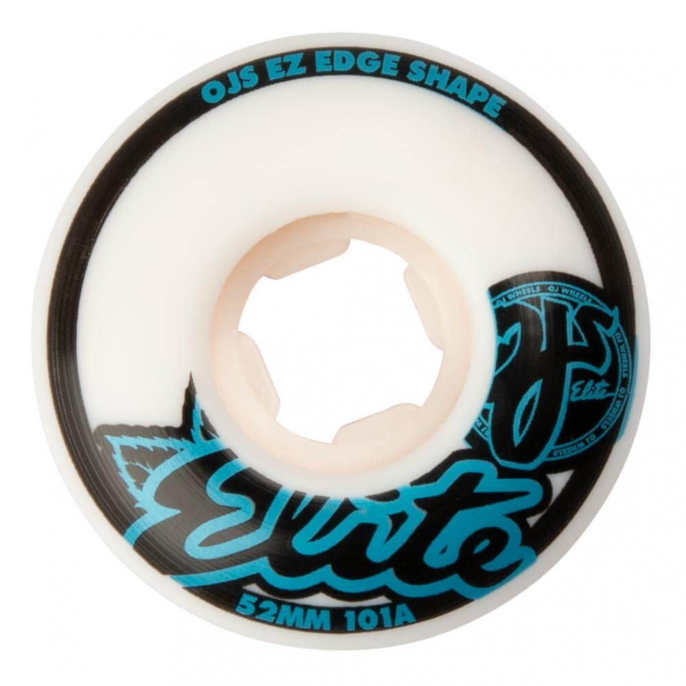 Image of OJ Wheels OJ Elite Skate Wheels Elite EZ Edge 101a White 52mm Snowfit