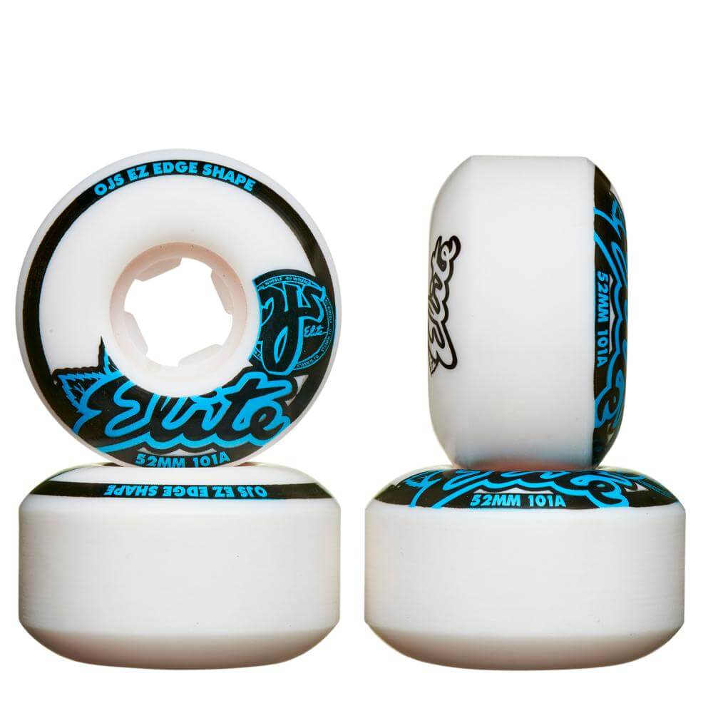 Image of OJ Wheels OJ Elite Skate Wheels Elite EZ Edge 101a White  Snowfit