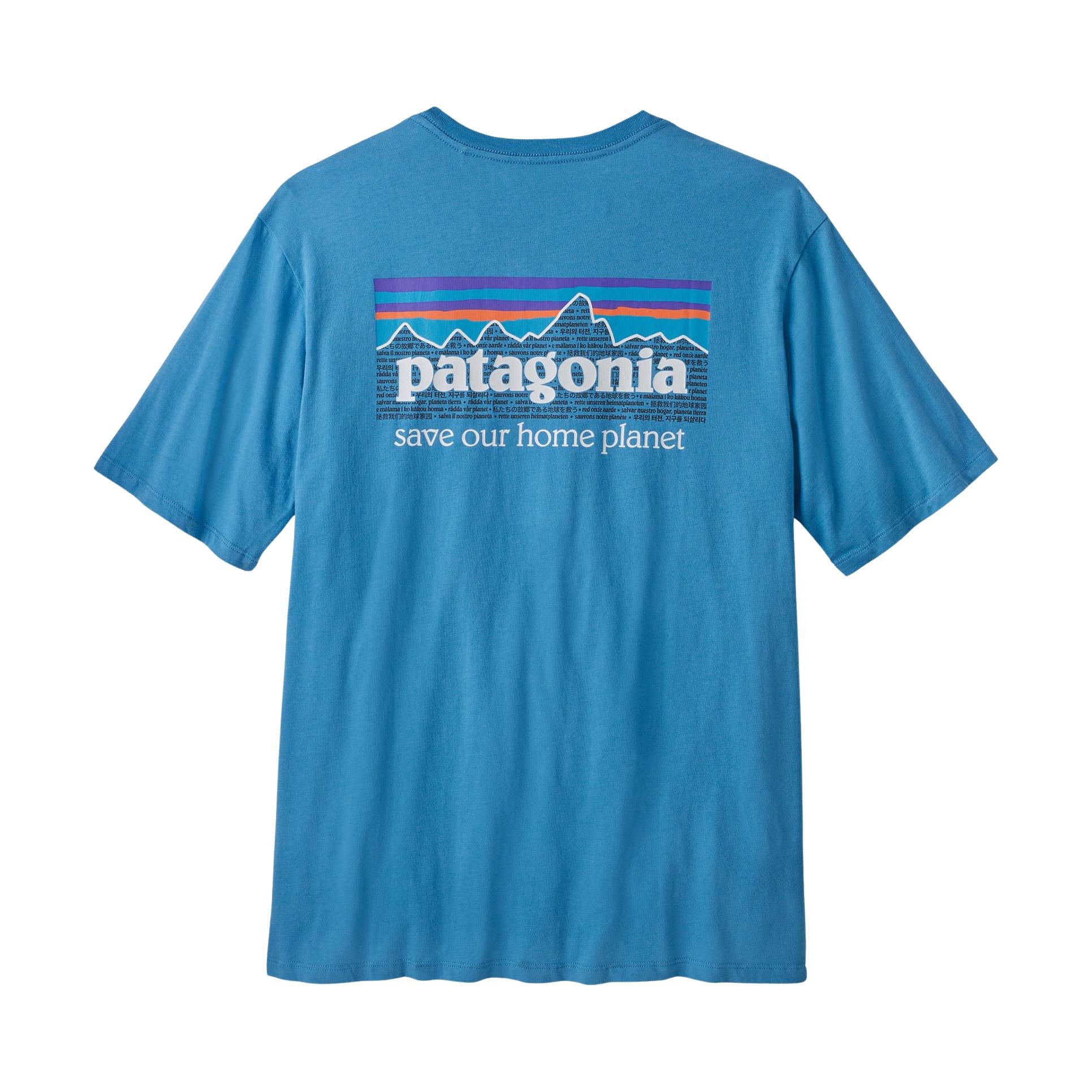 Patagonia P 6 Mission Organic T Shirt Ancapa Blue Men s S