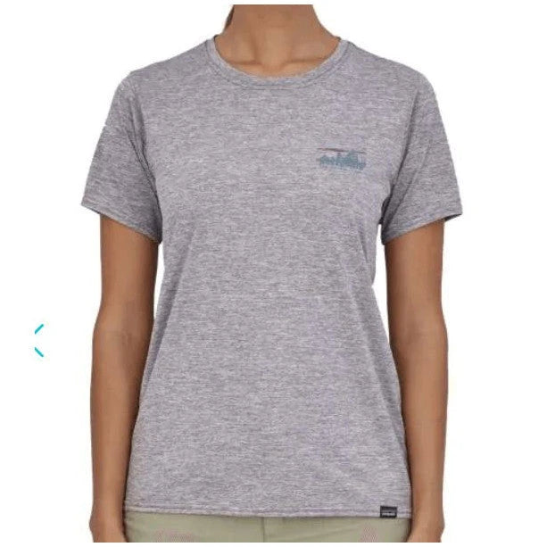 Image of PATAGONIA Patagonia Women's Cap Cool Daily Graphic Shirt Feather Grey  Snowfit
