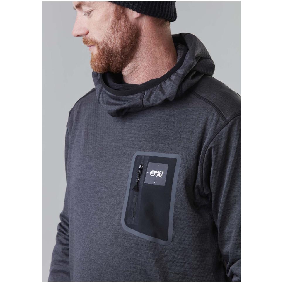 Image of Picture Bake Grid Storm Hoodie Black PICTURE ORGANIC CLOTHING