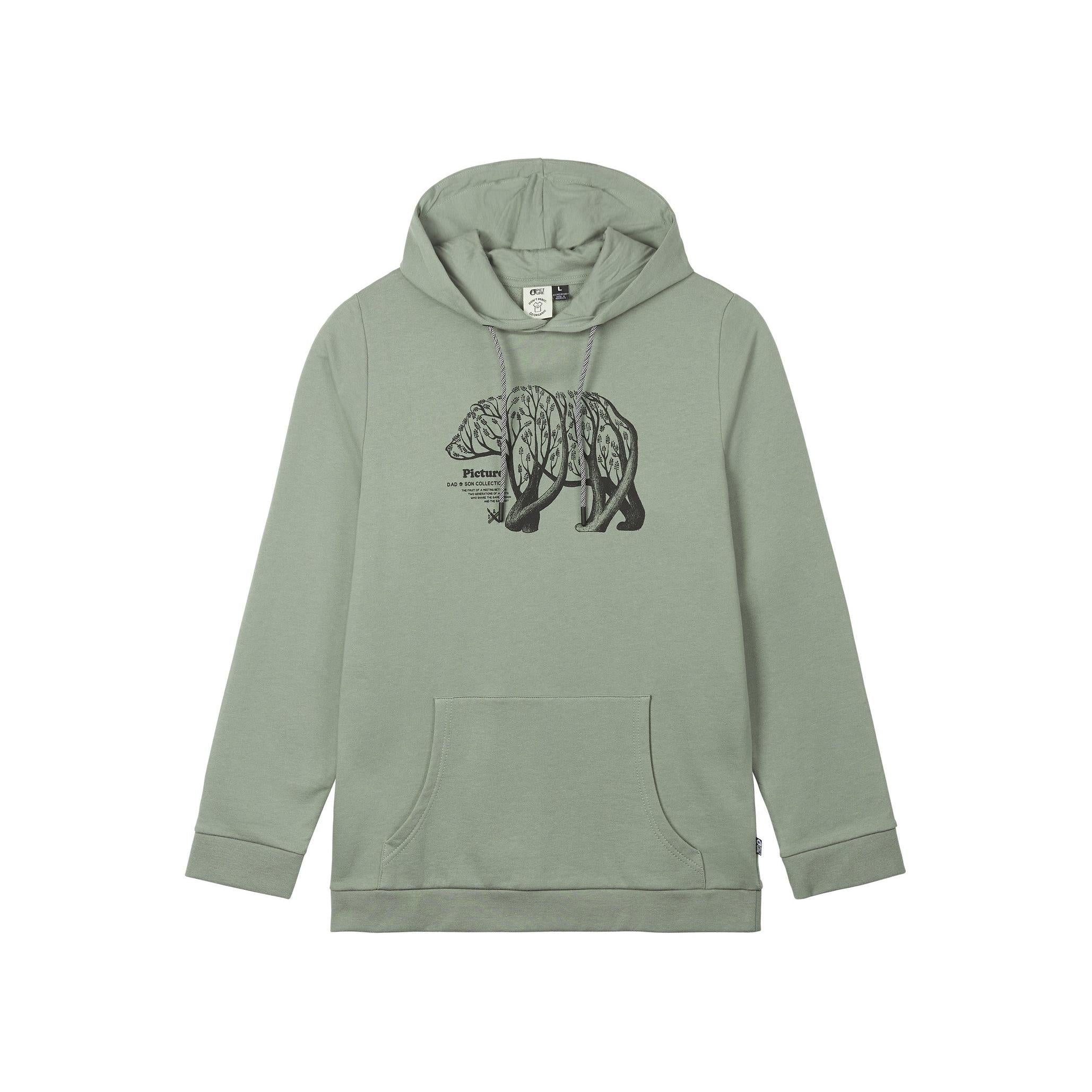 Image of Picture D&S Bear Hoodie Green Spray PICTURE ORGANIC CLOTHING