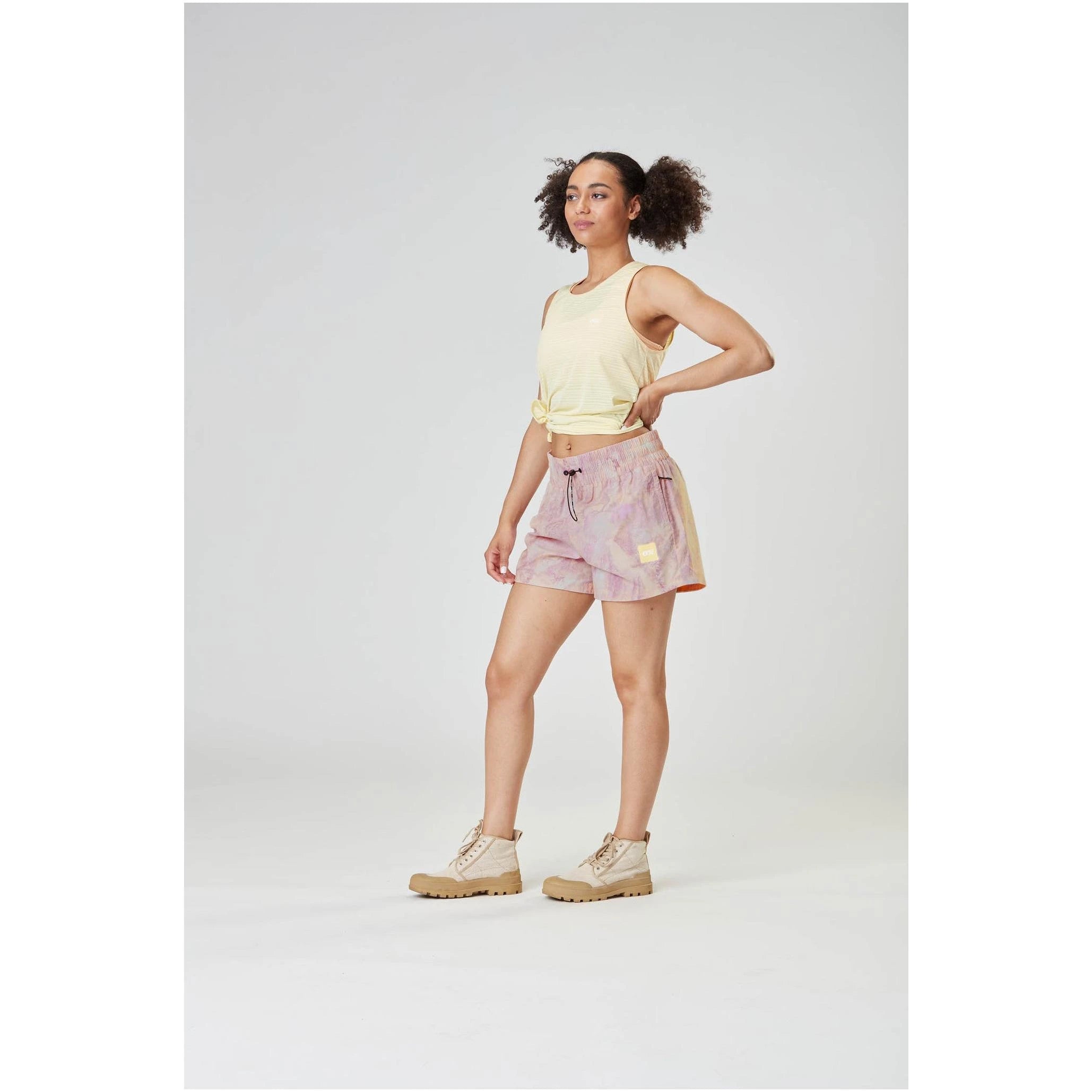 Image of Picture Oslon Printed Tech Shorts Geology Cream PICTURE ORGANIC CLOTHING