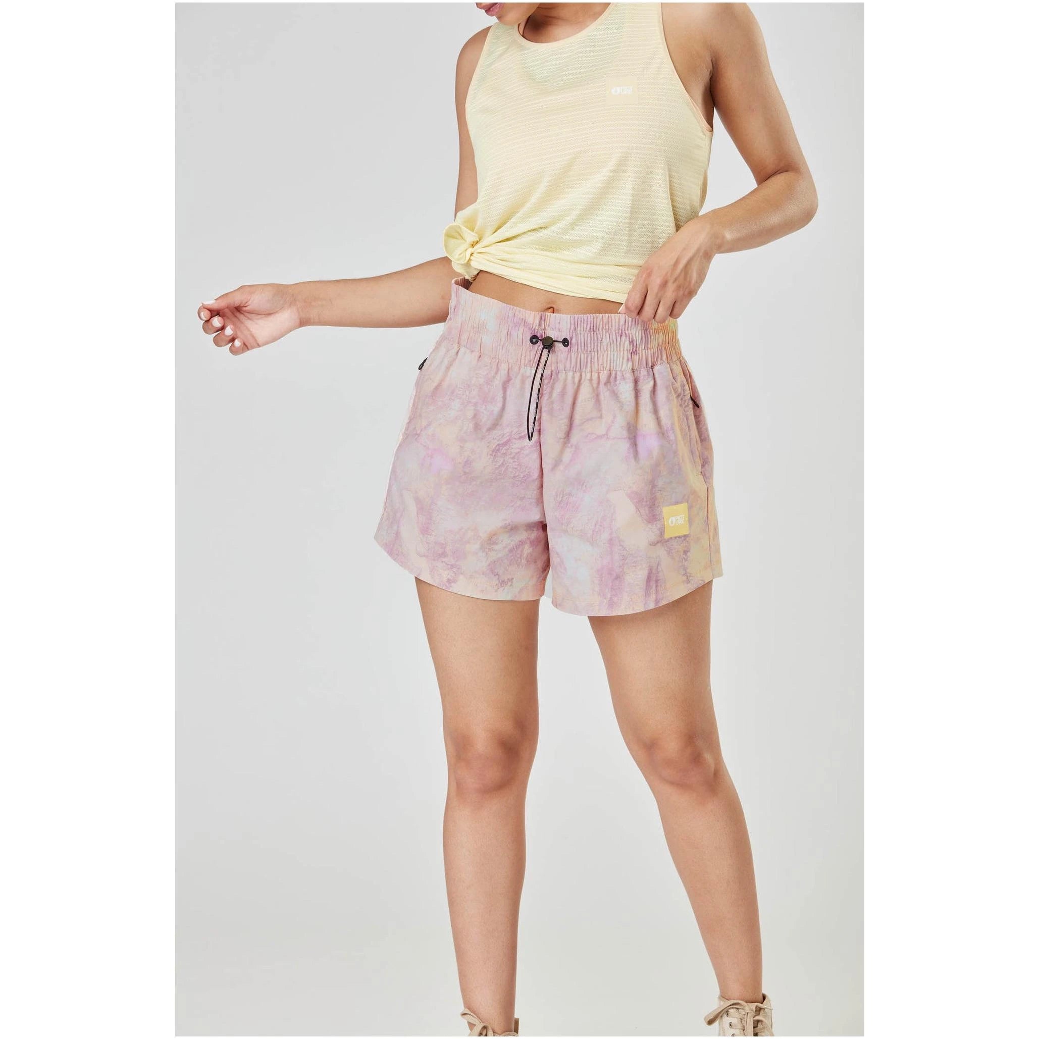 Image of Picture Oslon Printed Tech Shorts Geology Cream PICTURE ORGANIC CLOTHING