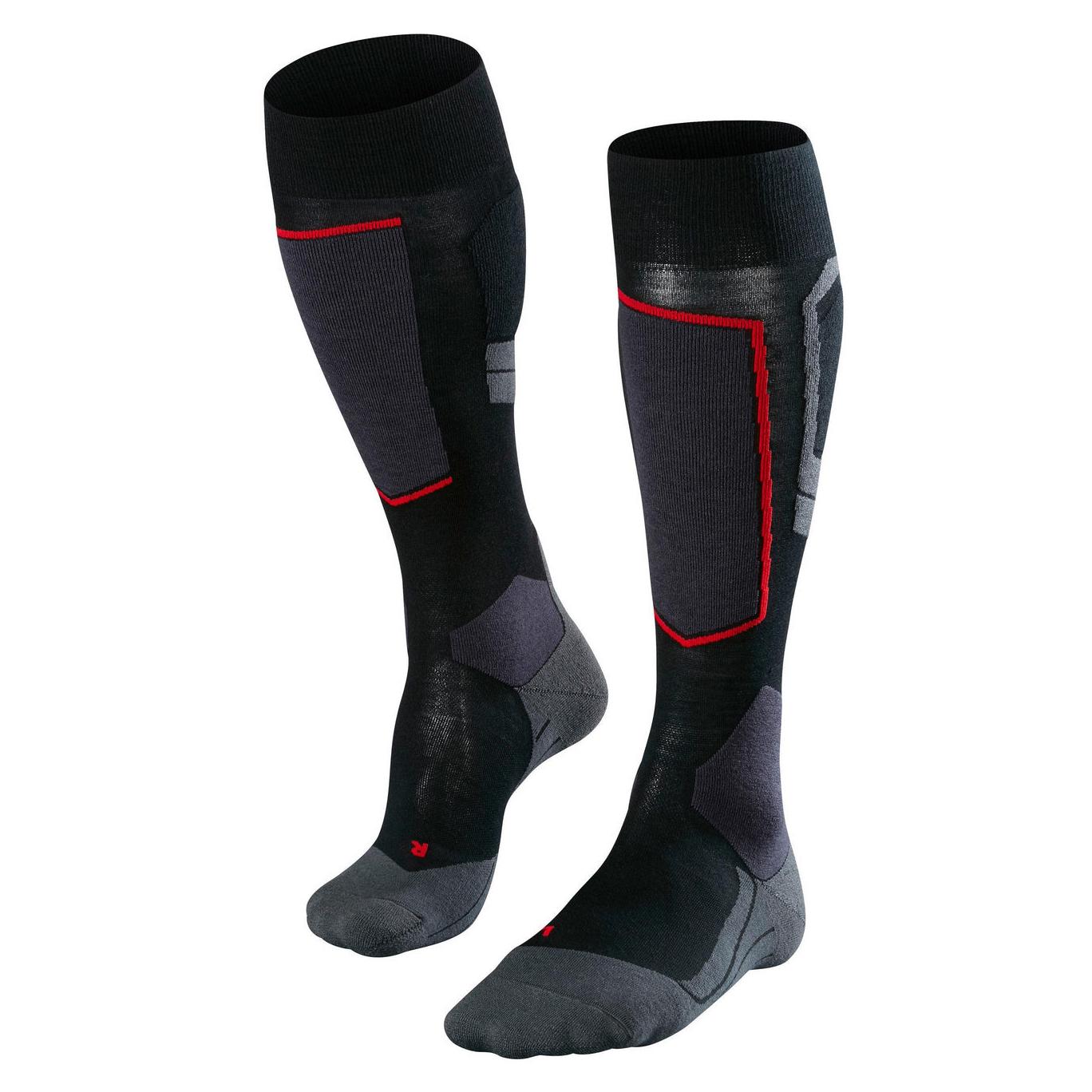 Image of Falke SK4 Wool Women's Ski Sock Black/Red FALKE
