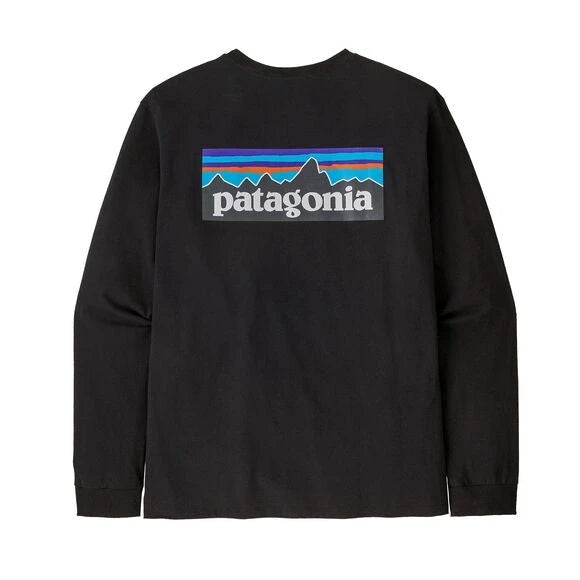 Image of Patagonia M's L/S Logo Responsibili-Tee Black PATAGONIA