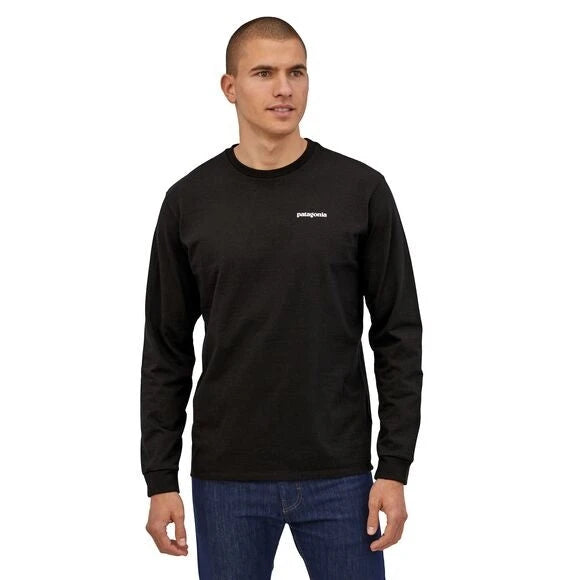 Image of Patagonia M's L/S Logo Responsibili-Tee Black PATAGONIA