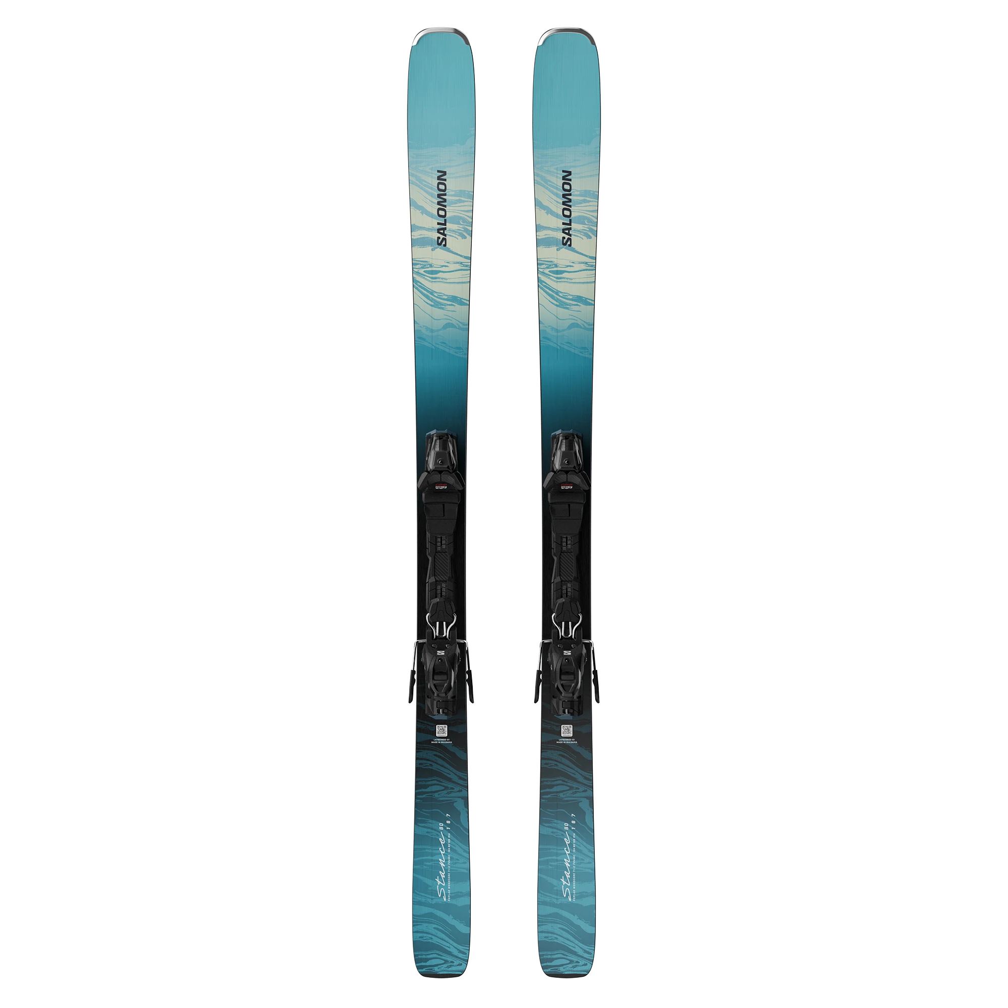 Image of SALOMON Salomon E STANCE W 80 Skis + M10 GW Bindings  Snowfit