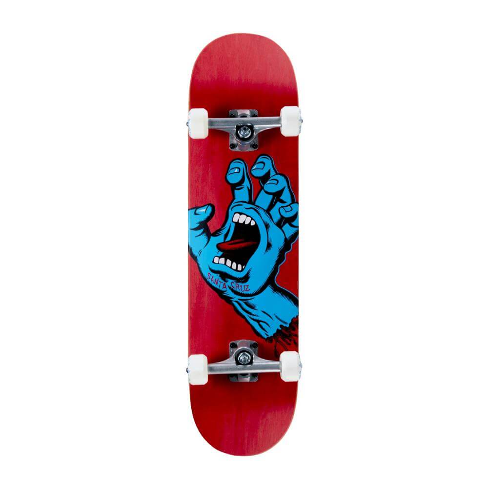 Image of Santa Cruz Santa Cruz Complete Skate Kit Screaming Hand Red 8 IN  Snowfit
