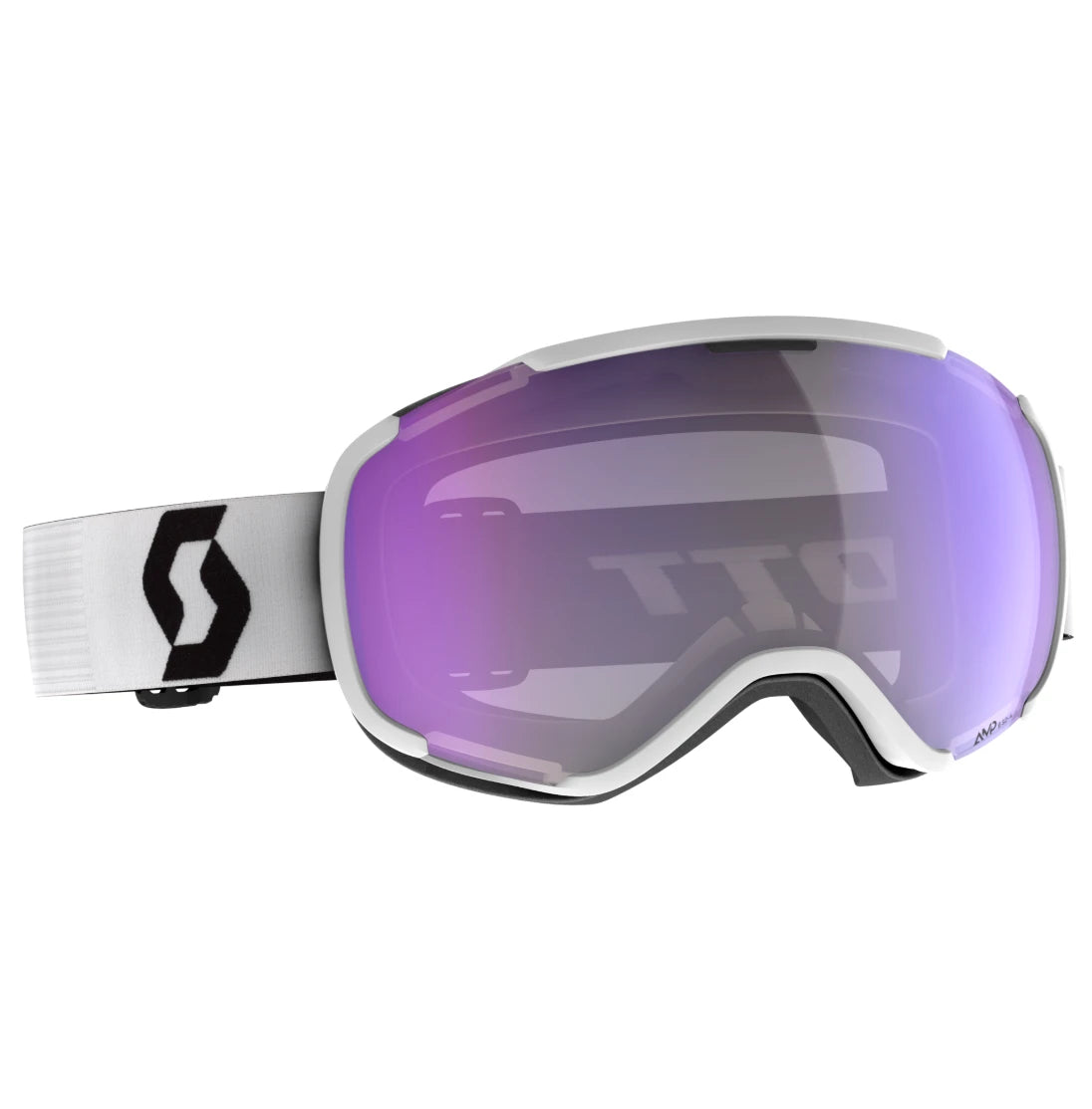 Image of SCOTT Scott Faze ll LS Goggles Mineral White/Black/Blue Chrome Lens Snowfit