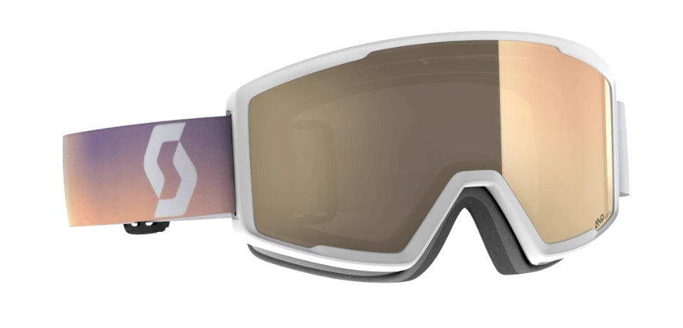 SCOTT Scott Goggle Factor Pro Light Sensitive White/ Soft Pink/ Chrome Lens Snowfit