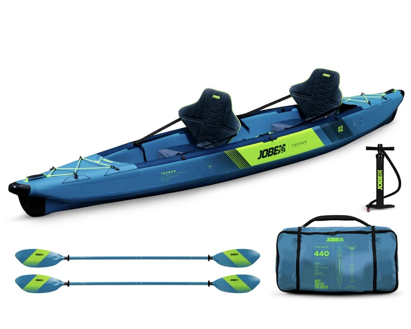 Collection of Tasman 440 Inflatable Kayak JOBE in a gallery layout